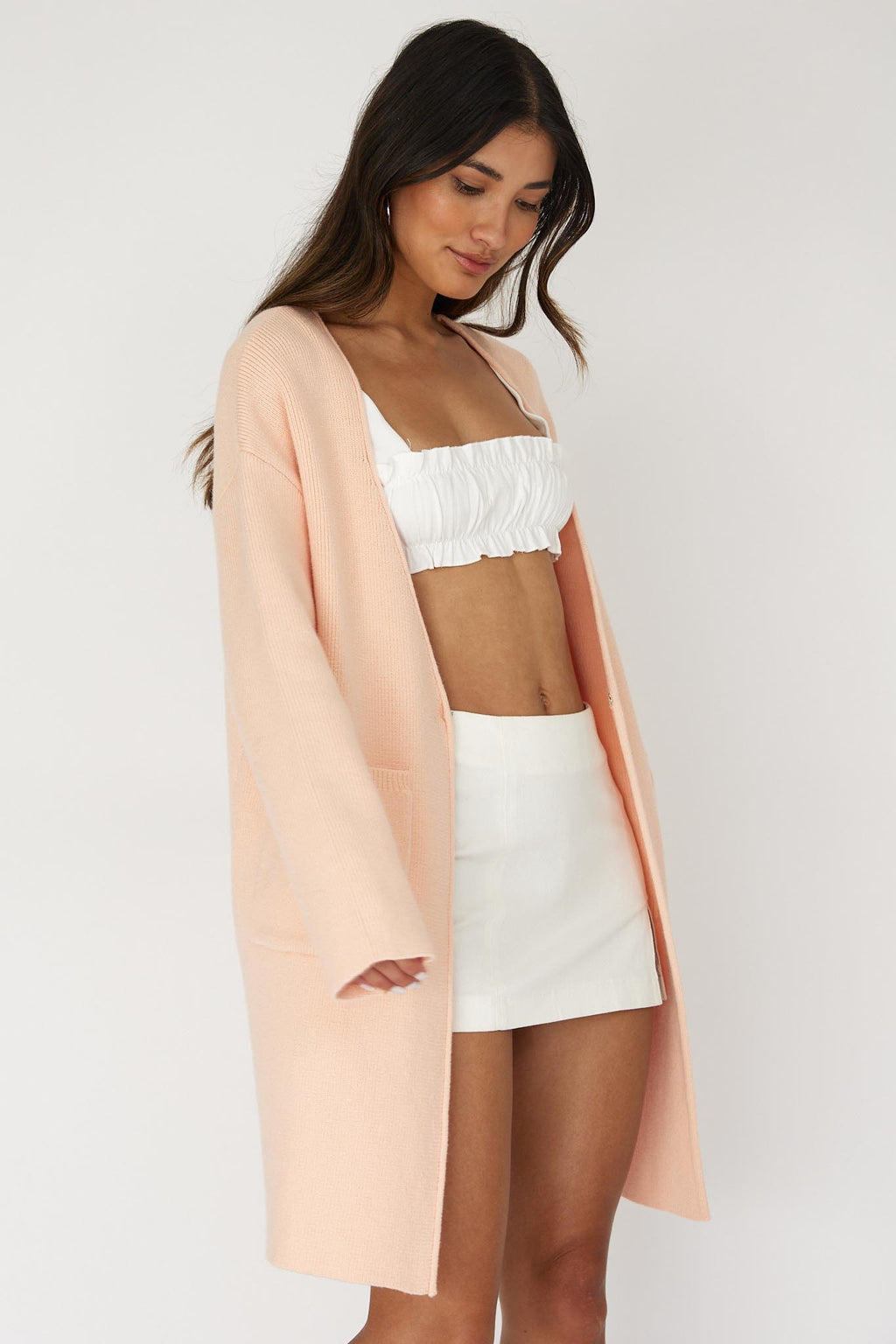 On Point Pocket Cardigan Pink by Selfie Leslie