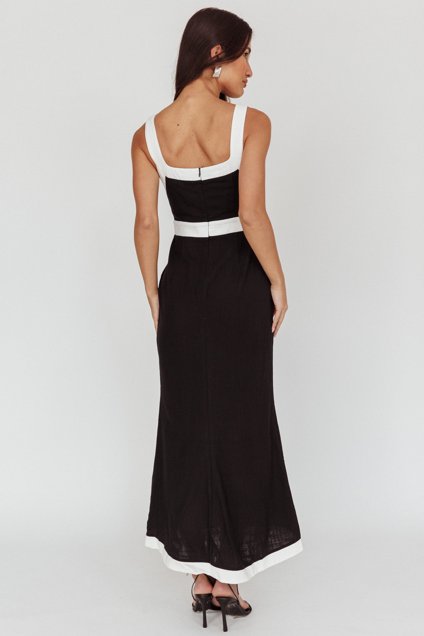 Trust Contrast Maxi Dress Black by Selfie Leslie