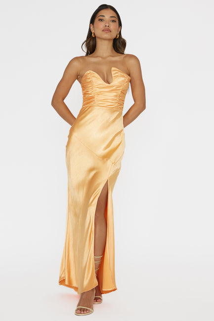 Blaise Asymmetric Neckline Maxi Dress Pink