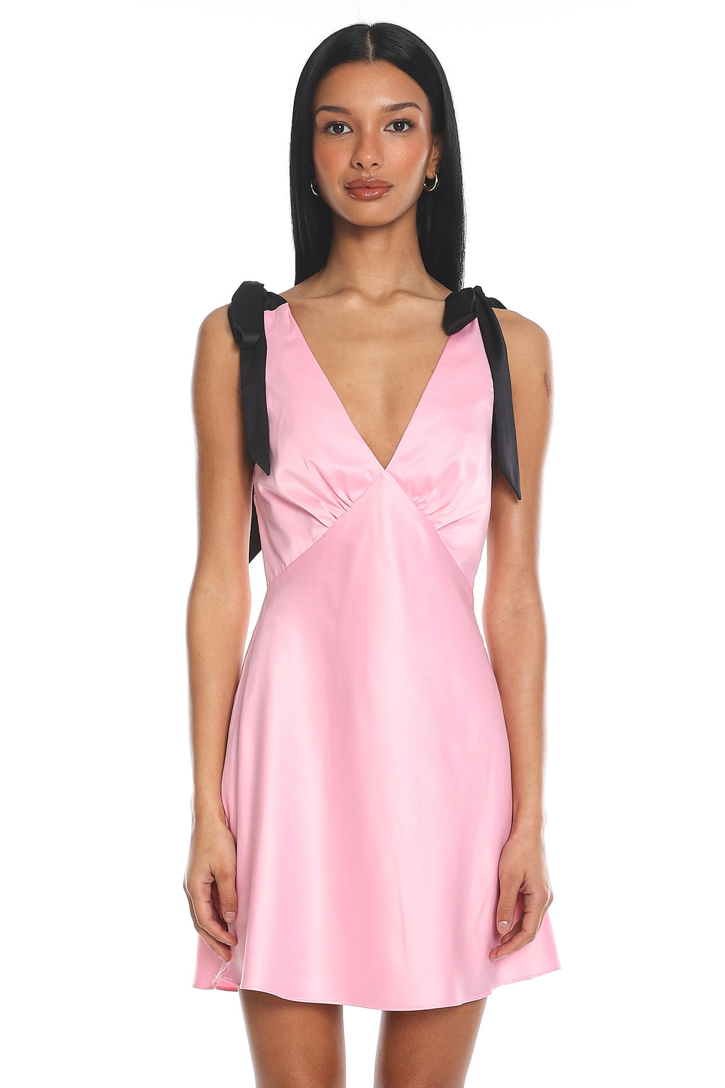 New York Minute Tied Shoulders Mini Dress Pink