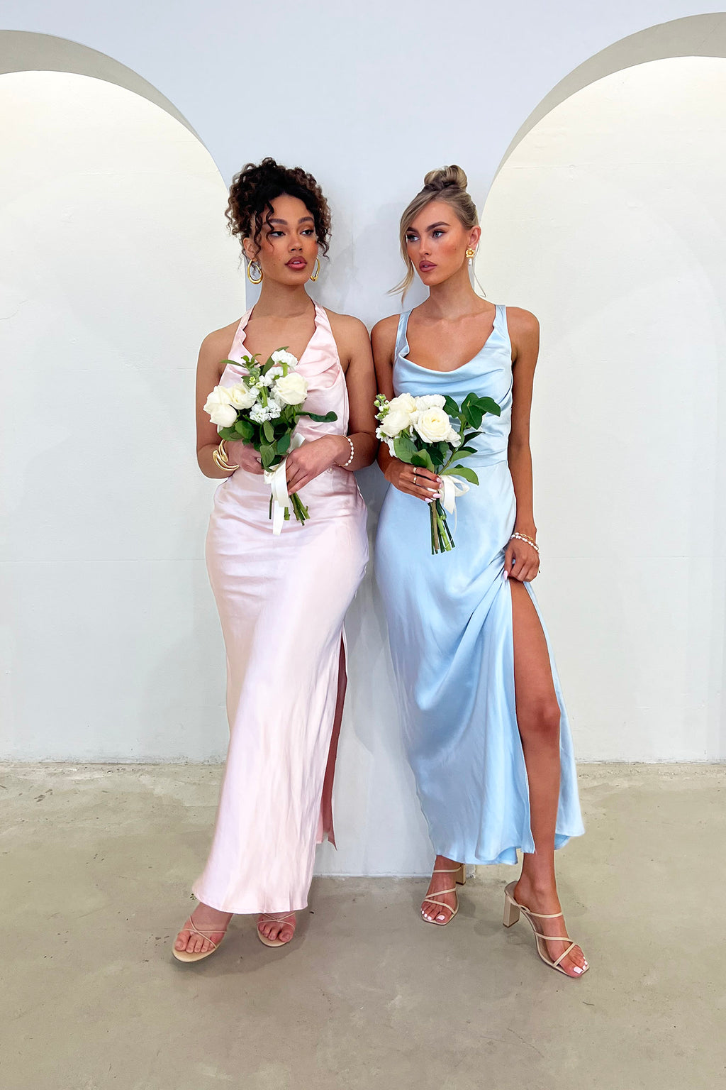 Sitara Tied Back Maxi Dress Blush by Selfie Leslie
