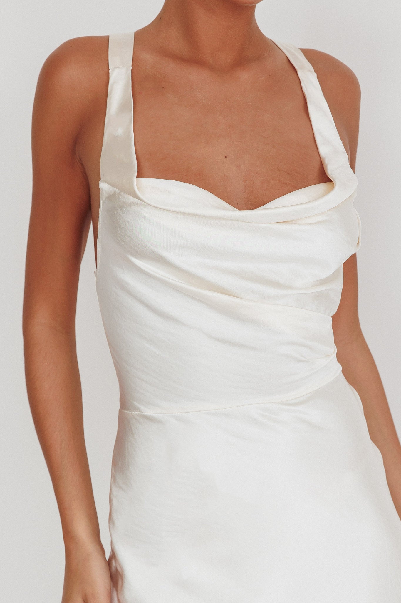 Sitara Tied Back Maxi Dress Oyster by Selfie Leslie