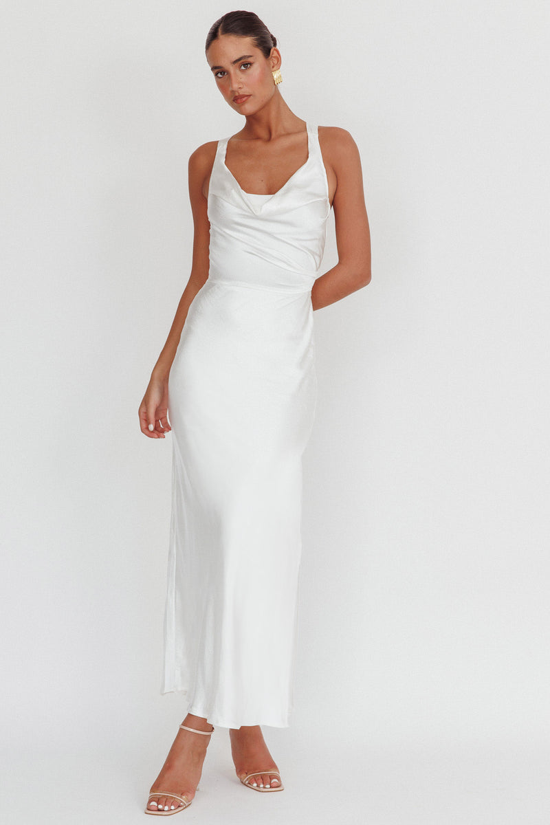Tied Back Printed Maxi Dress