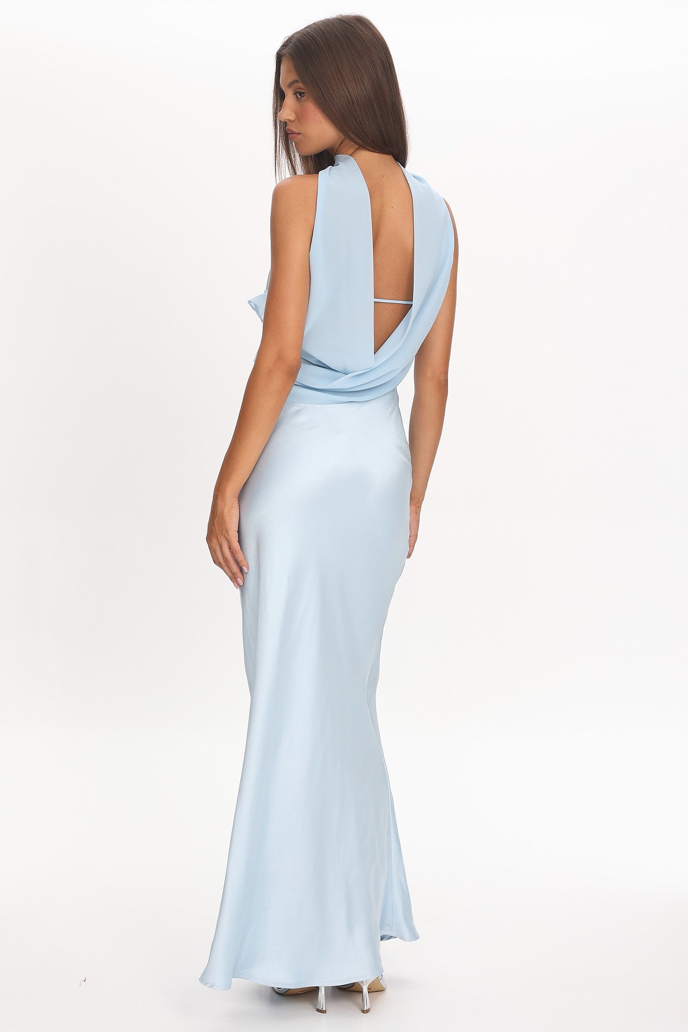 halter frill dress Floral Halter Neck Ruffle Maxi Dress