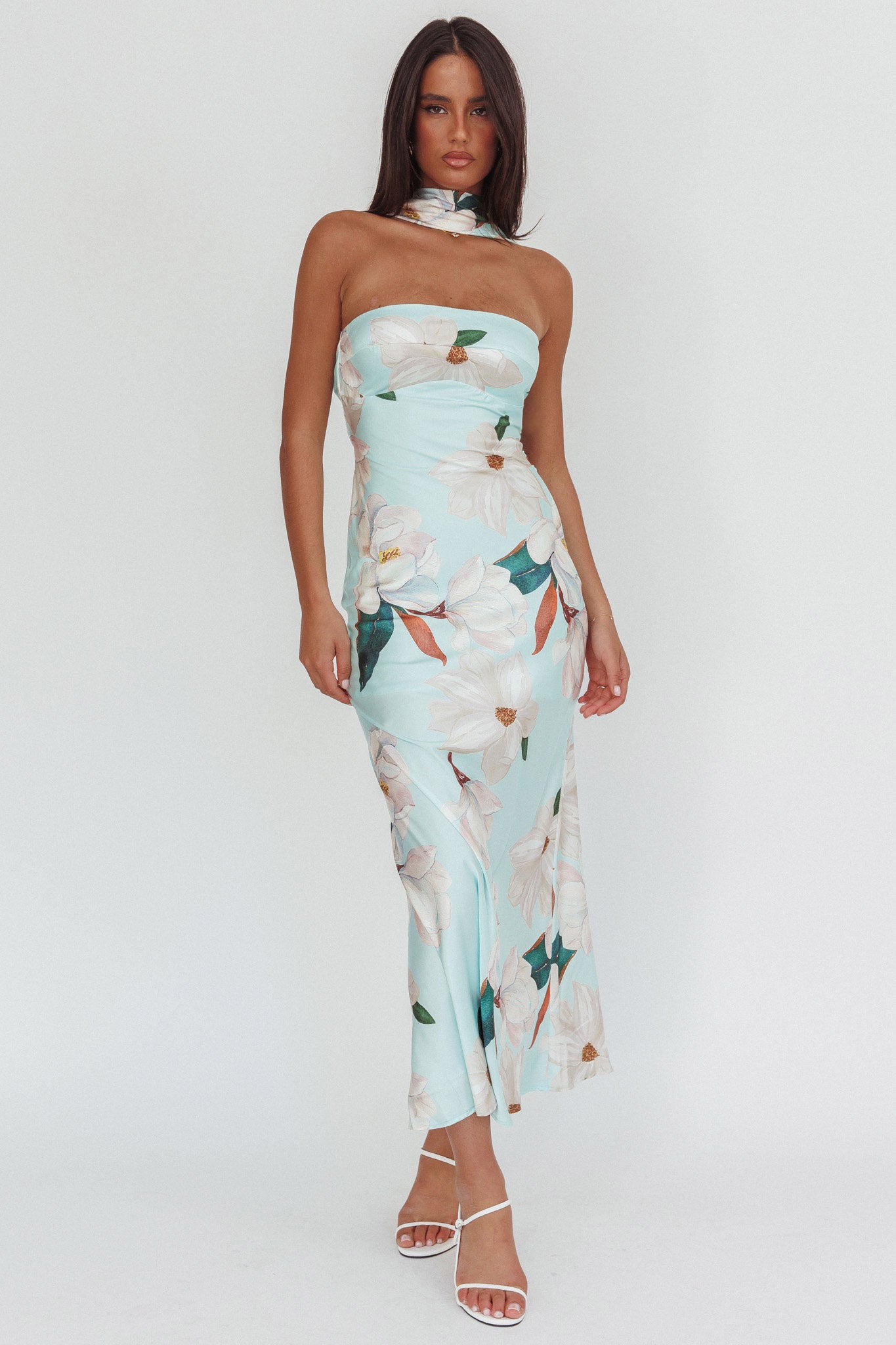 Damsel Reverse Halter Maxi Dress Magnolia Mint by Selfie Leslie