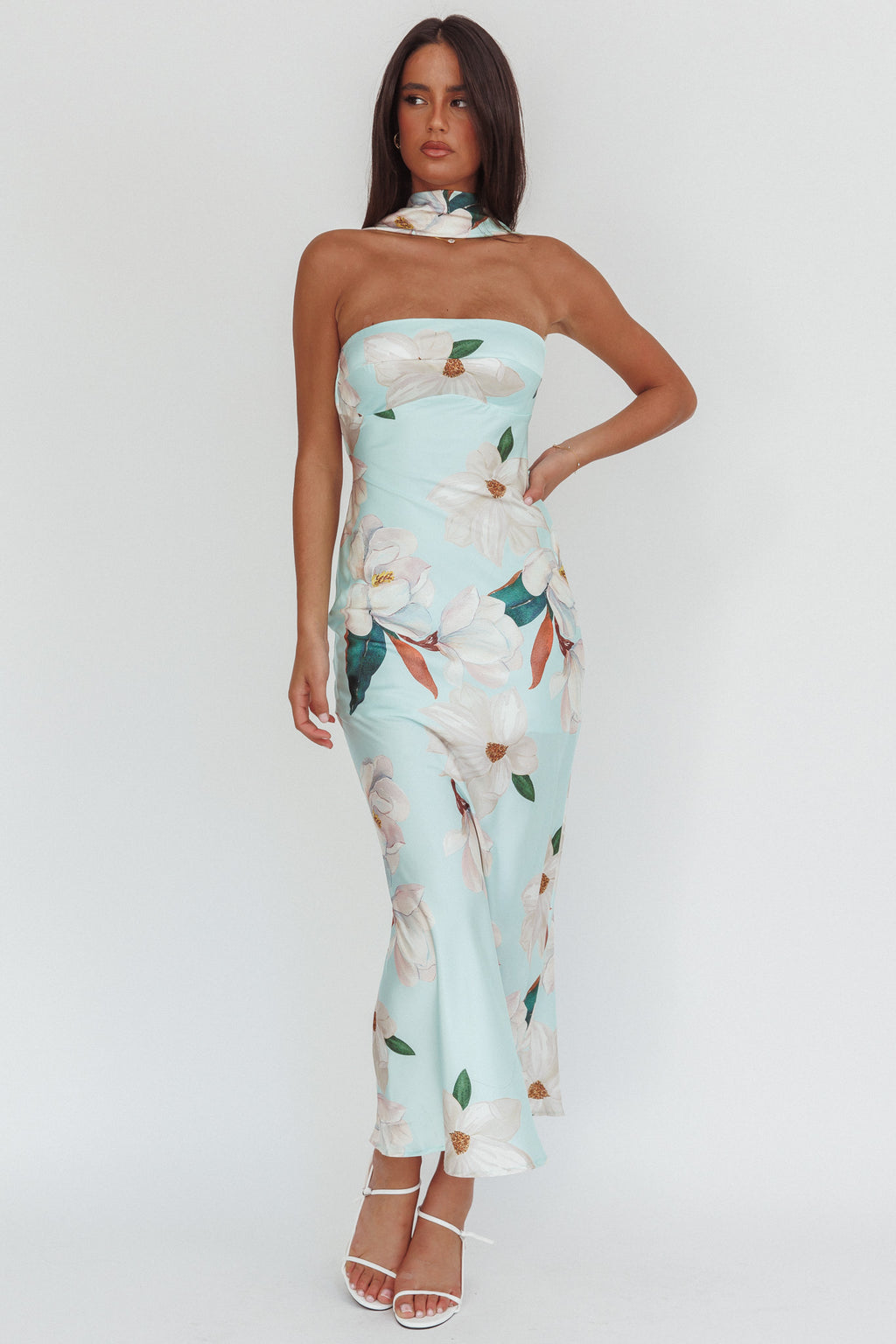Damsel Reverse Halter Maxi Dress Magnolia Mint by Selfie Leslie