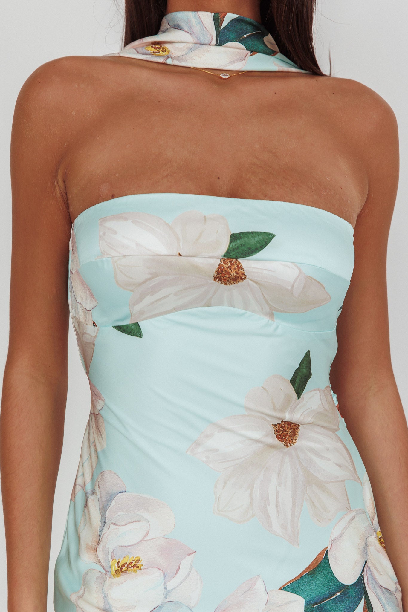 Damsel Reverse Halter Maxi Dress Magnolia Mint by Selfie Leslie
