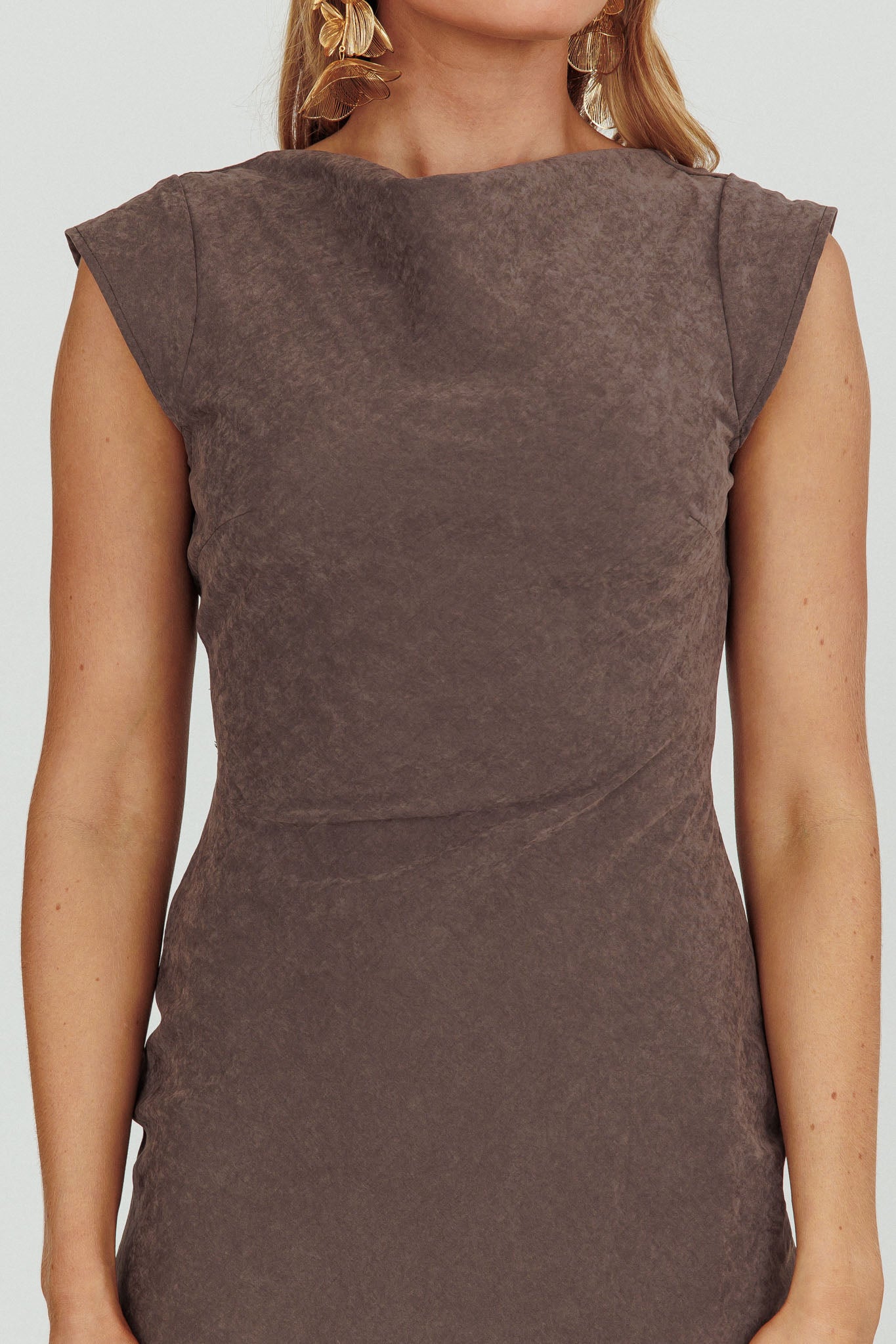 Maysa Cowl Back Maxi Dress Charcoal by Selfie Leslie