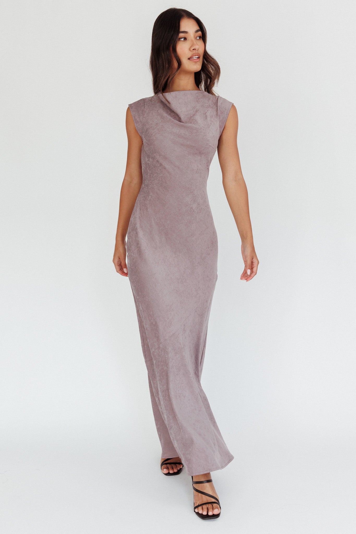 Shop the Maysa Cowl Back Maxi Dress Cloud