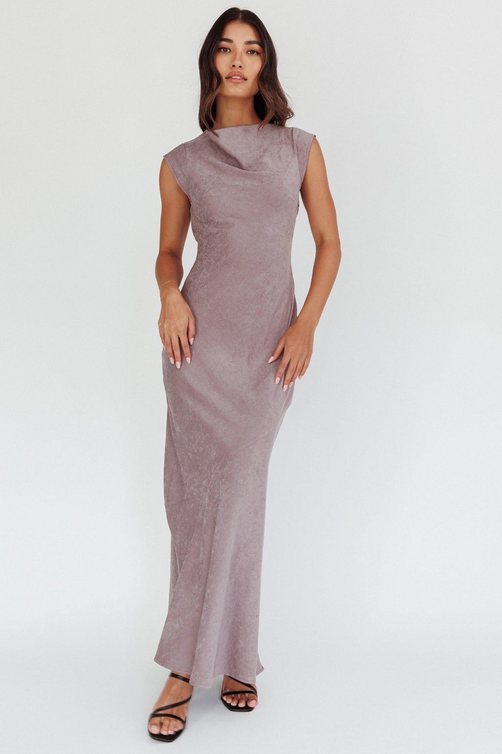 Maysa Cowl Back Maxi Dress Cloud by Selfie Leslie