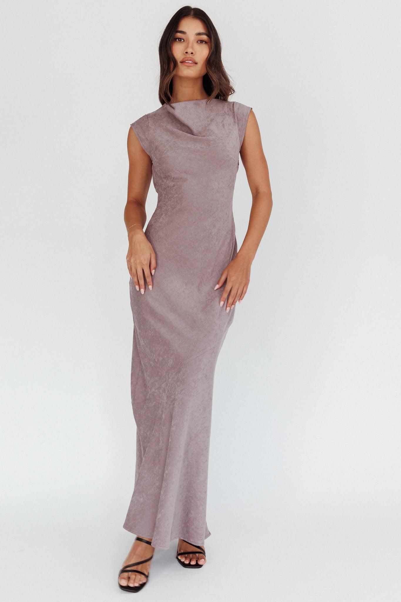 claya maxi dress Maysa Cowl Back Maxi Dress Cloud