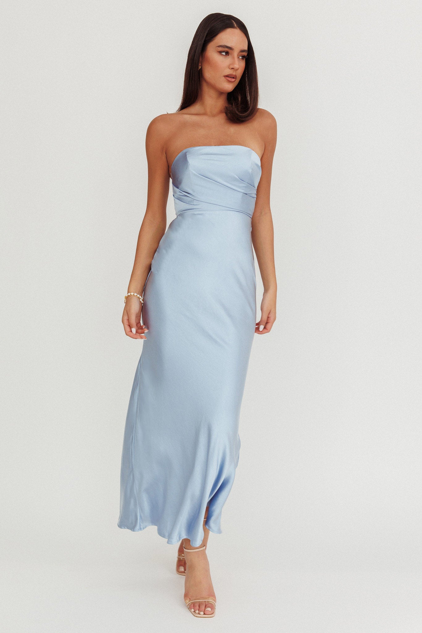 City Of Stars Strapless Maxi Dress Baby Blue | Selfie Leslie City Of Stars Strapless Maxi Dress Baby Blue | Selfie Leslie