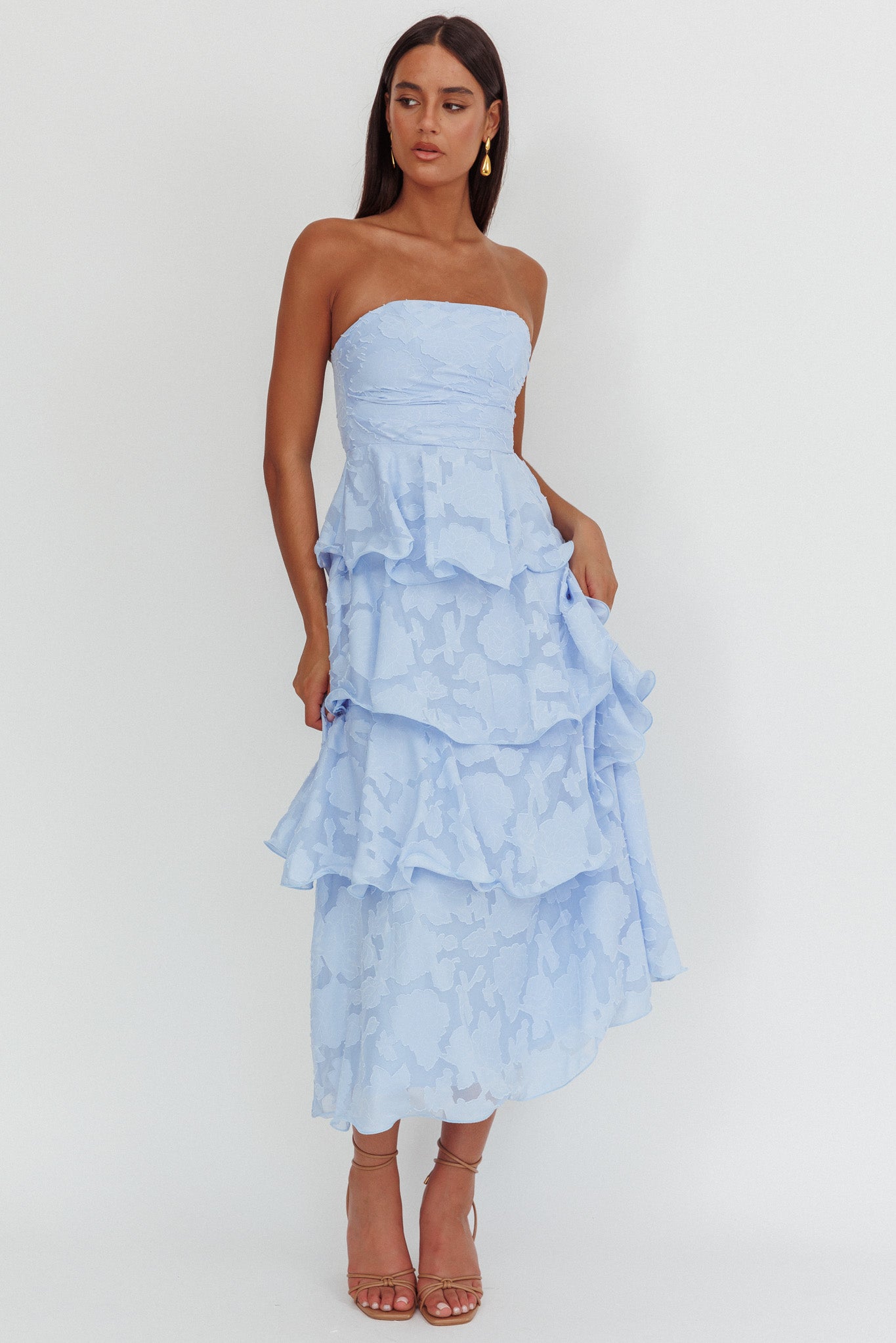 Vanessa Layered Midi Dress Mestiza New York VANESSA Belted Tiered Guipure Lace Midi Dress Vanessa Layered Midi Dress Mestiza New York VANESSA Belted Tiered Guipure Lace Midi Dress