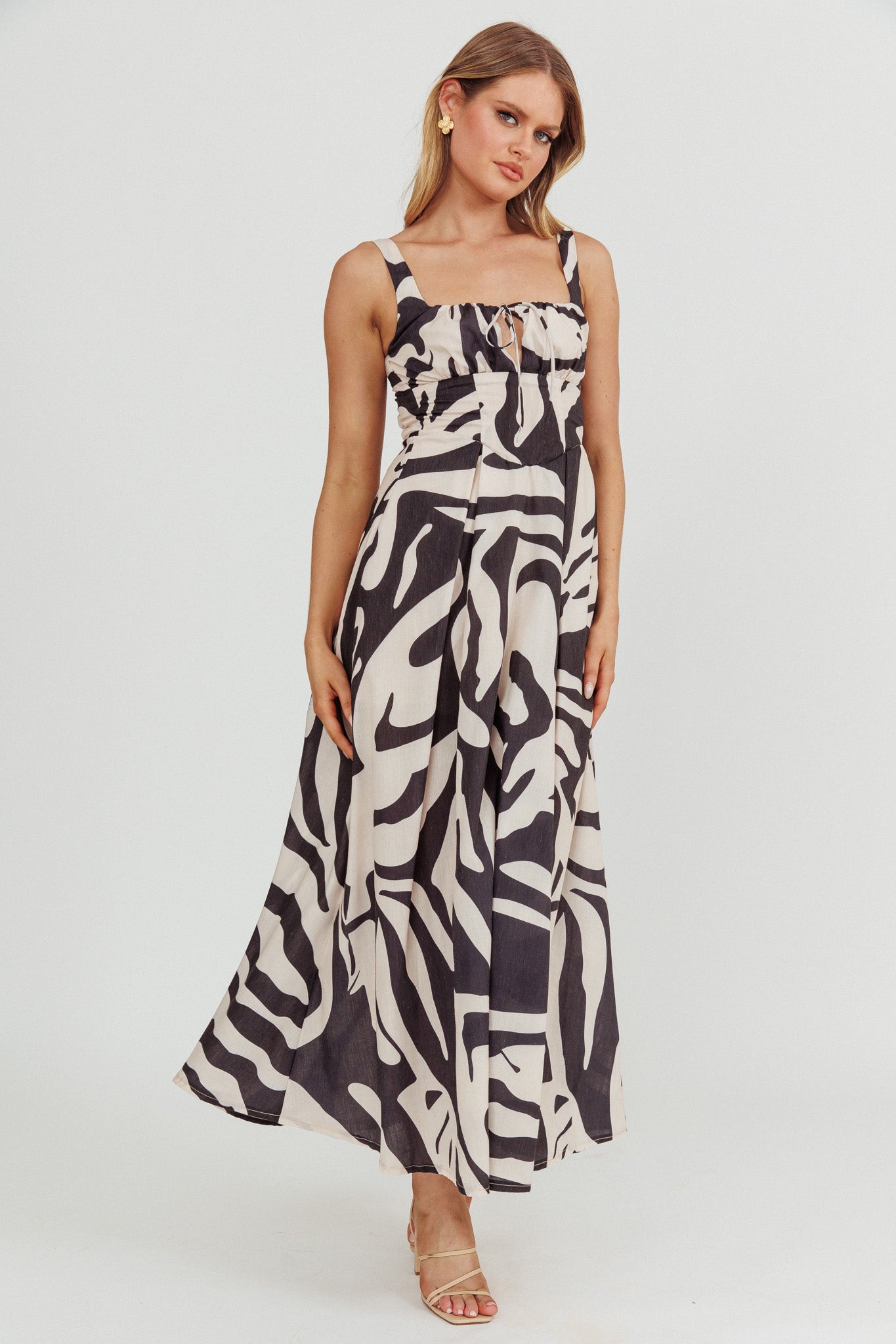 Colette A-Line Maxi Dress Black by Selfie Leslie
