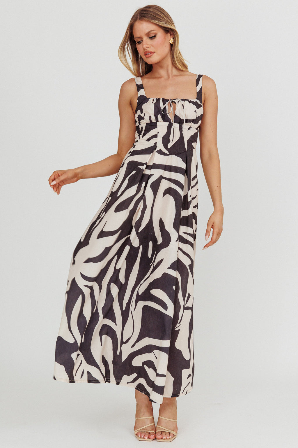 Colette A-Line Maxi Dress Black by Selfie Leslie