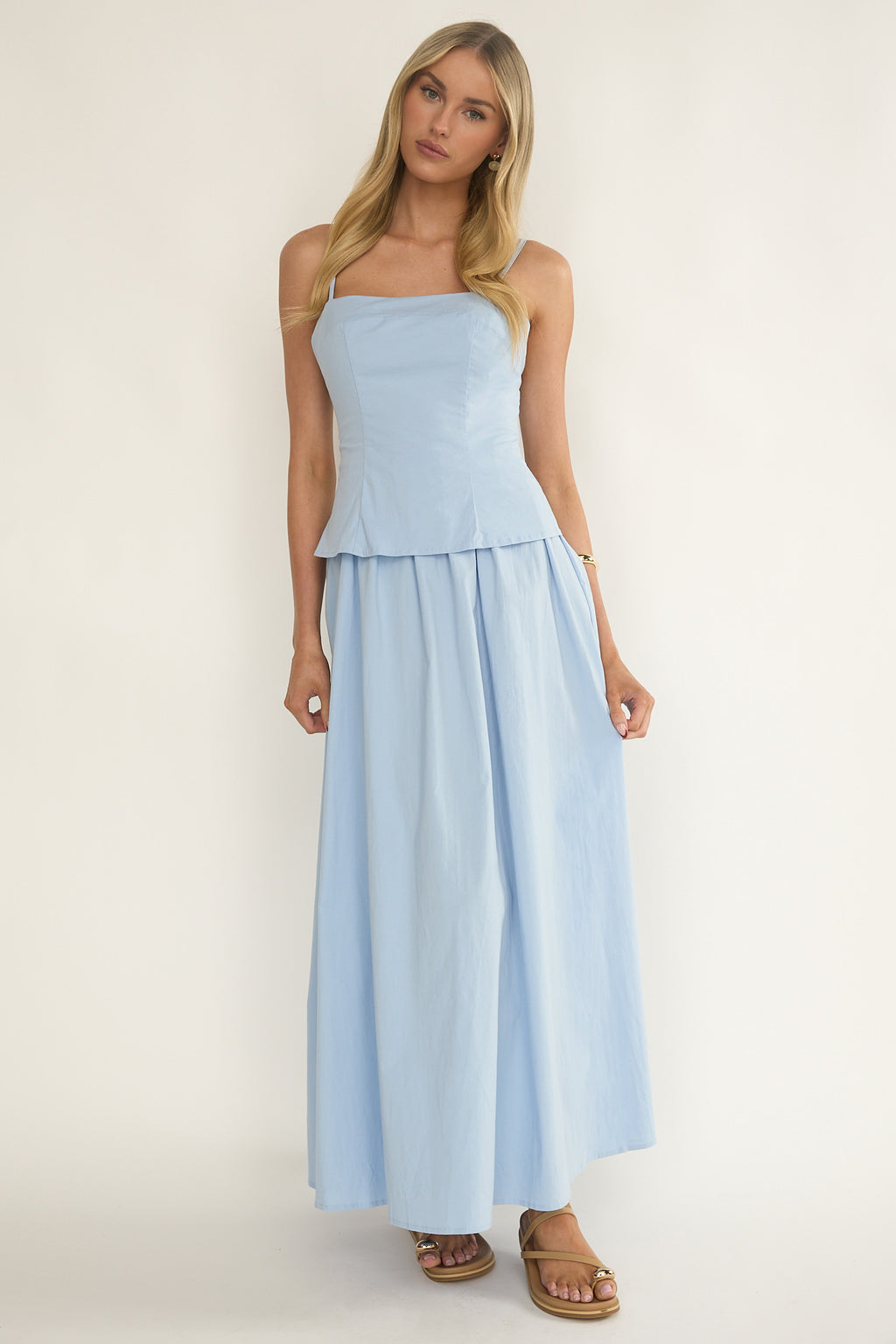 Antonita Cami Strap Maxi Dress Blue by Selfie Leslie