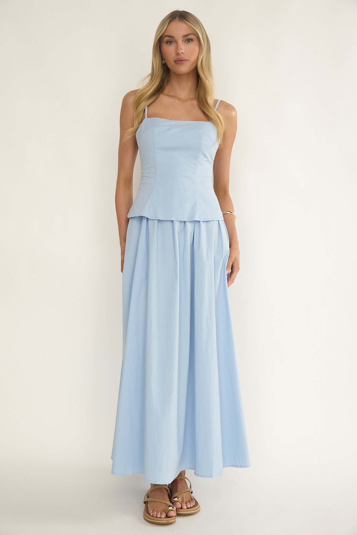 Antonita Cami Strap Maxi Dress Blue by Selfie Leslie