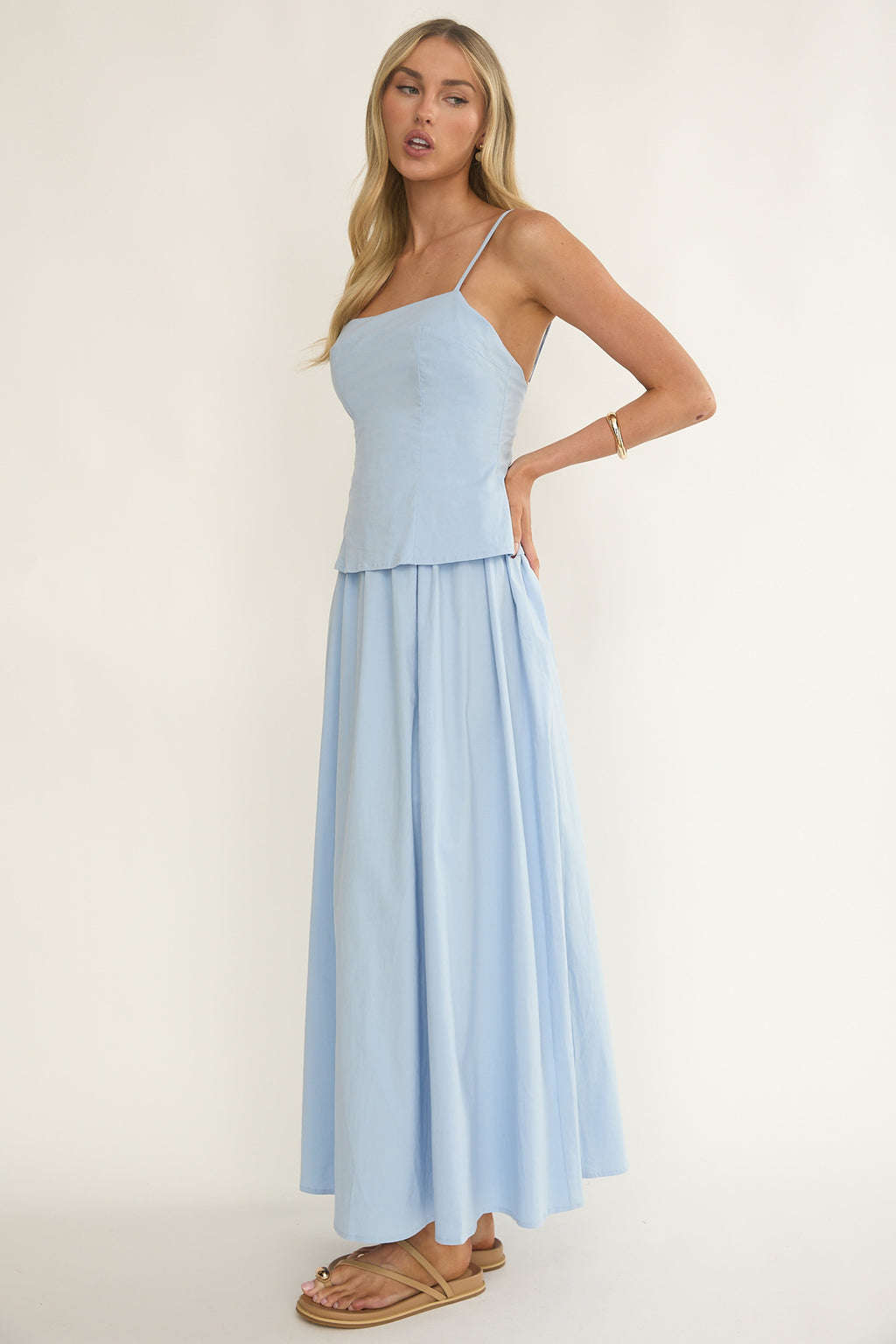 Antonita Cami Strap Maxi Dress Blue by Selfie Leslie