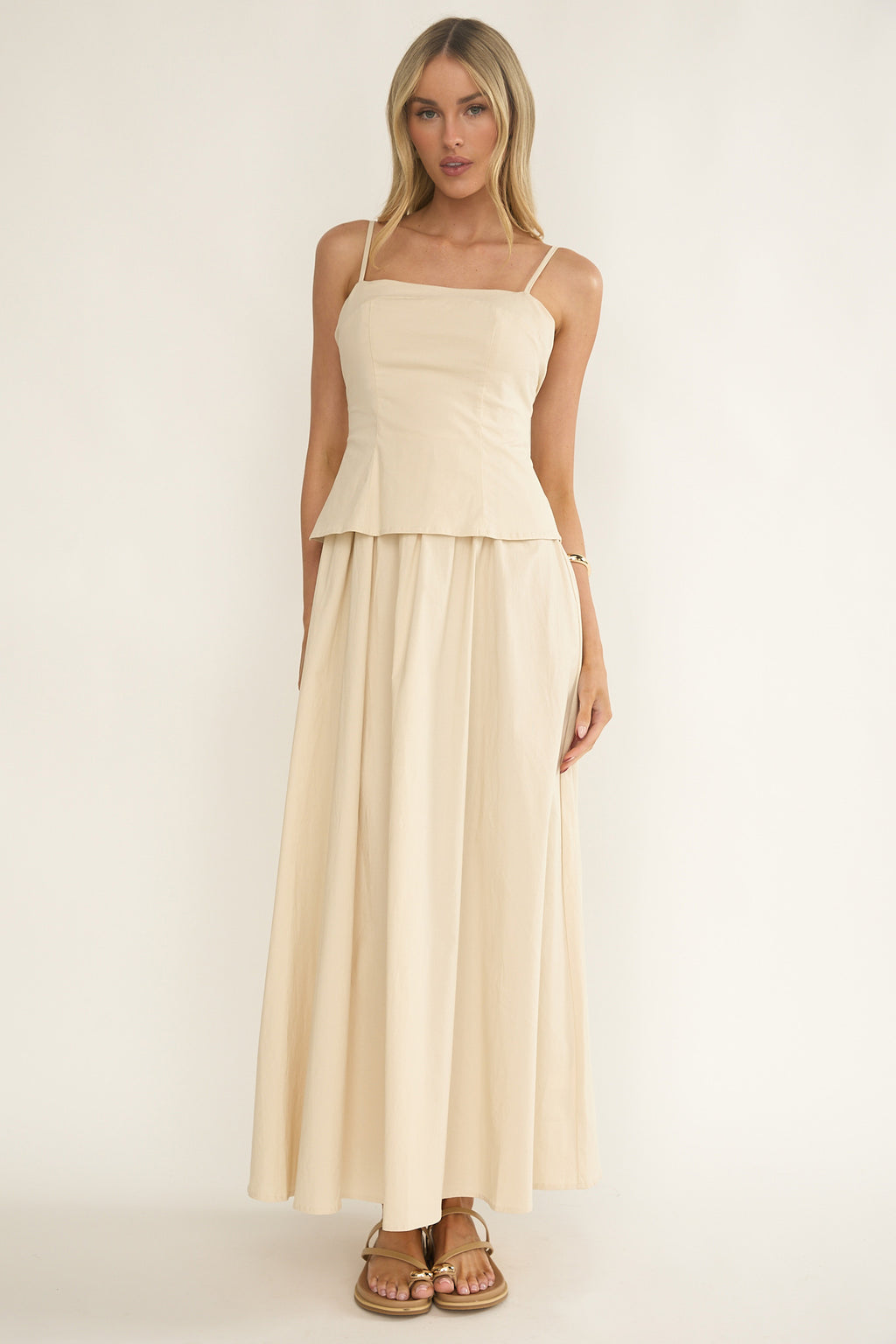Antonita Cami Strap Maxi Dress Stone by Selfie Leslie