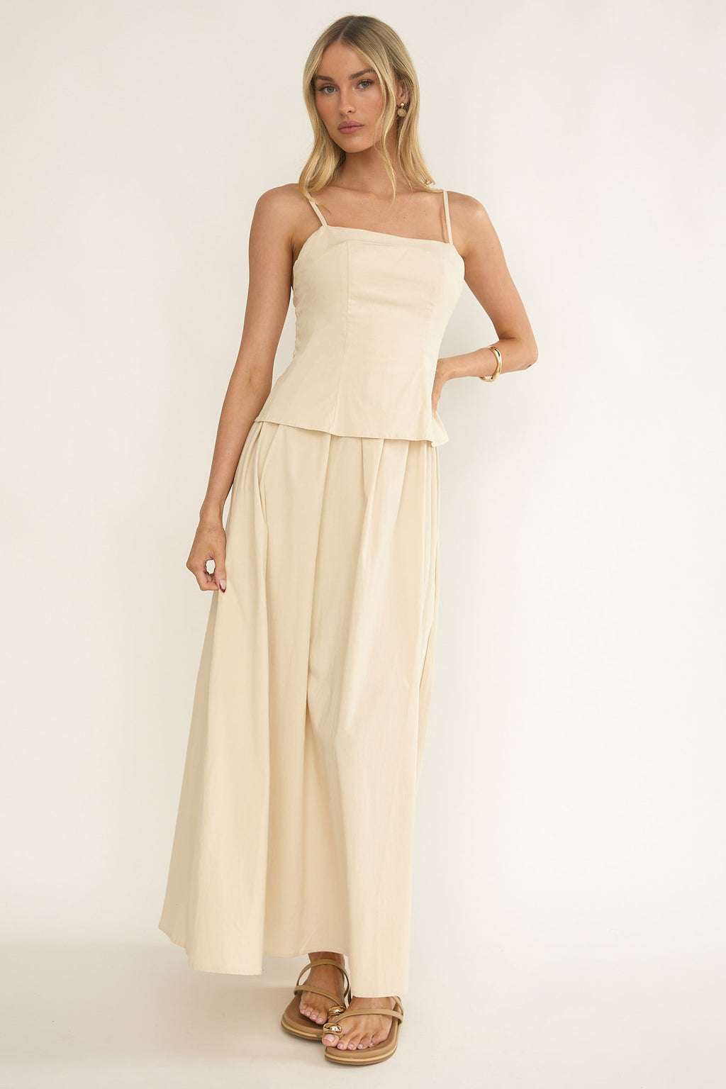Antonita Cami Strap Maxi Dress Stone by Selfie Leslie