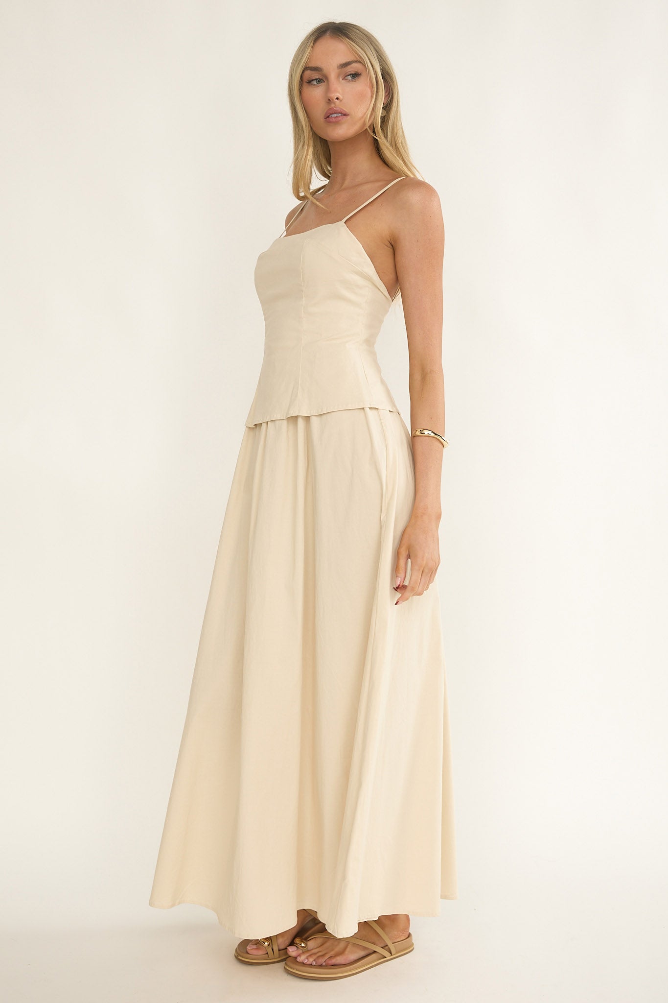 Antonita Cami Strap Maxi Dress Stone by Selfie Leslie