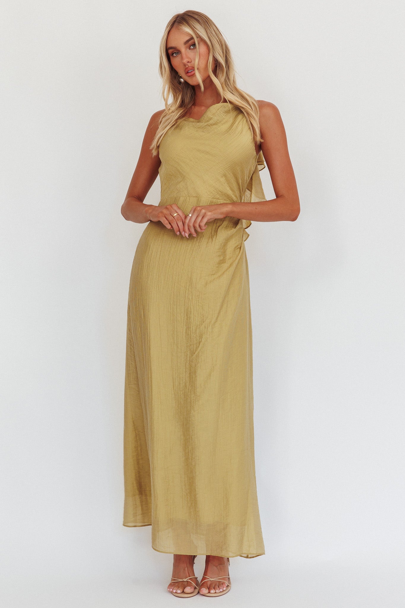 Soul Fires Ruffle Back Maxi Dress Hazel by Selfie Leslie