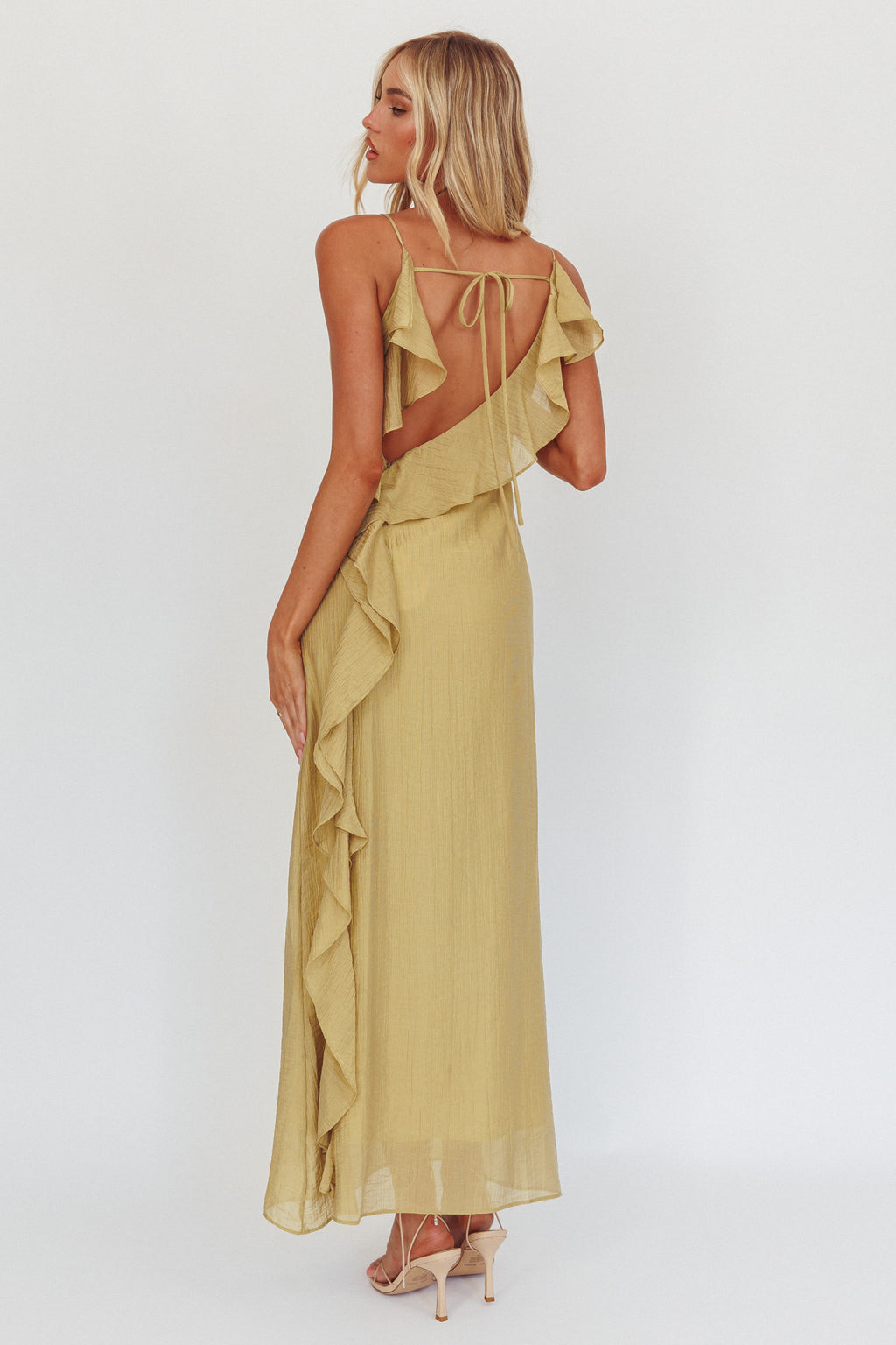 Soul Fires Ruffle Back Maxi Dress Hazel by Selfie Leslie