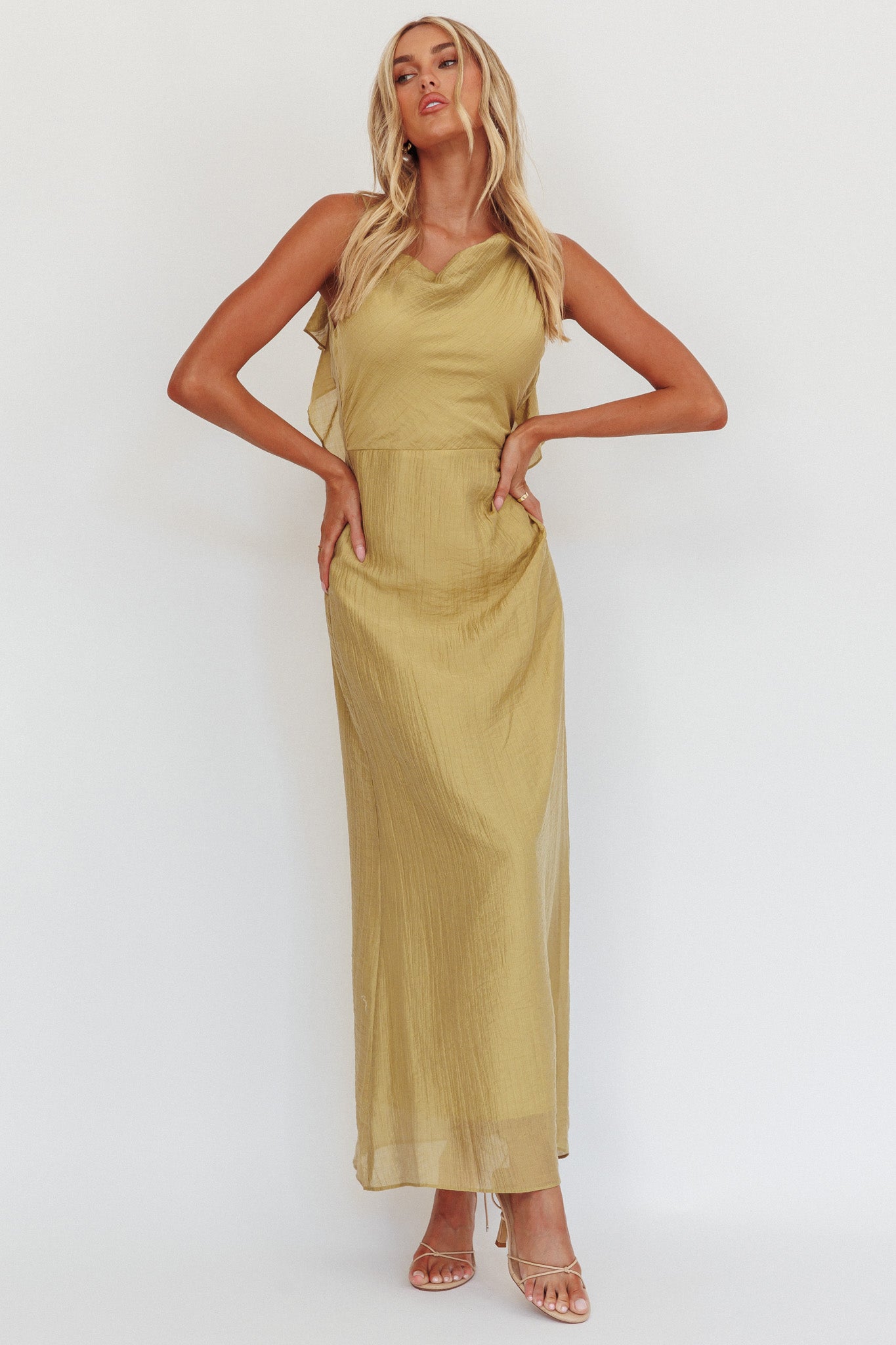 Soul Fires Ruffle Back Maxi Dress Hazel by Selfie Leslie