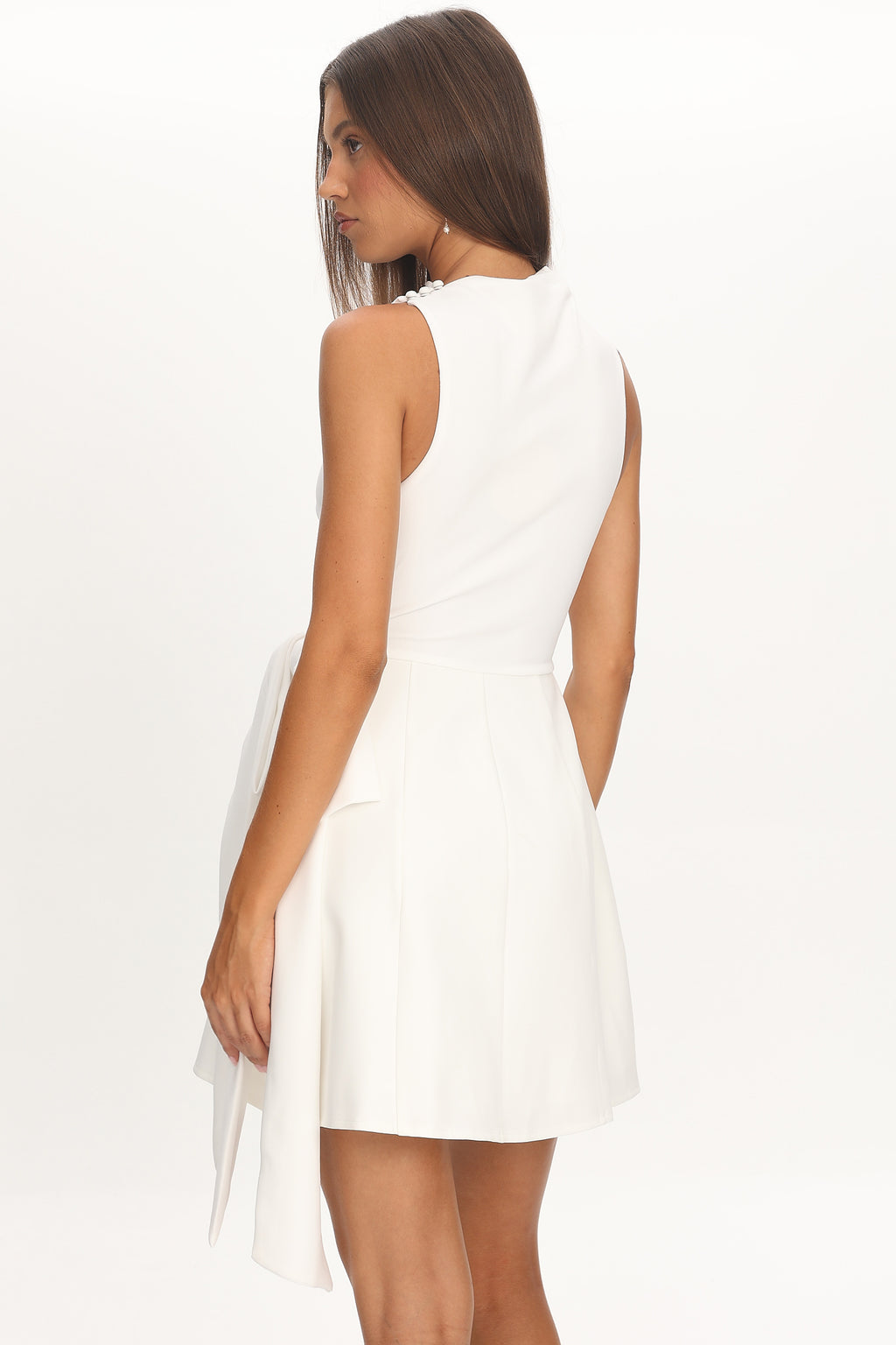 Breaker High Neck Mini Dress White White– Selfie Leslie