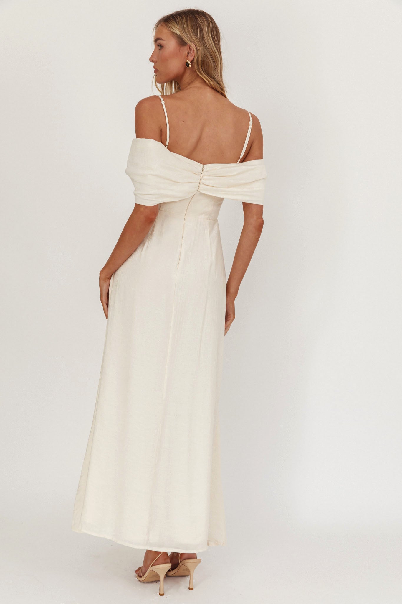 Lillibet Bow Tied Bust Midi Dress Cream | Selfie Leslie Lillibet Bow Tied Bust Midi Dress Cream | Selfie Leslie