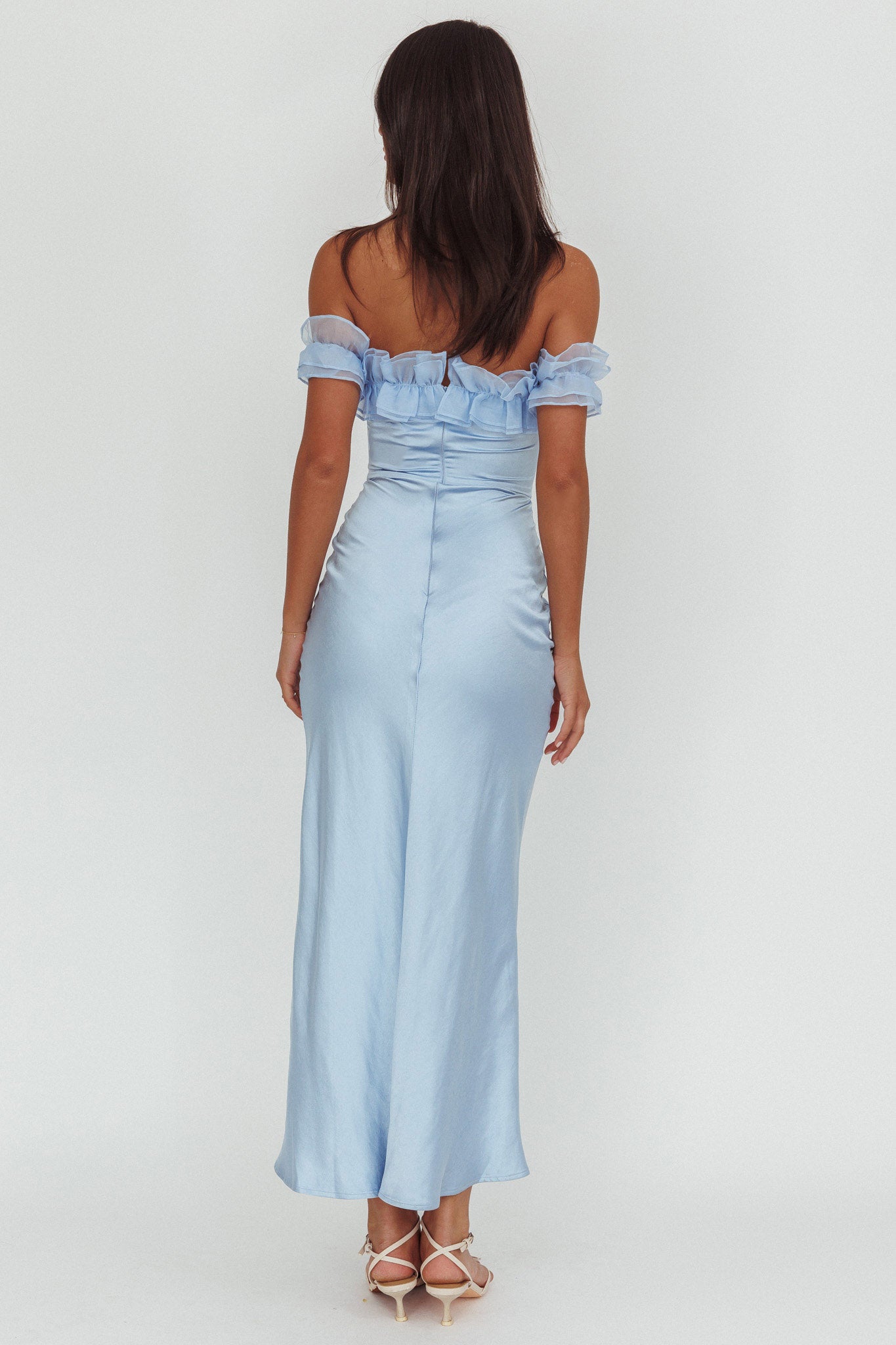 Summerfield Off-Shoulder Maxi Dress Blue by Selfie Leslie