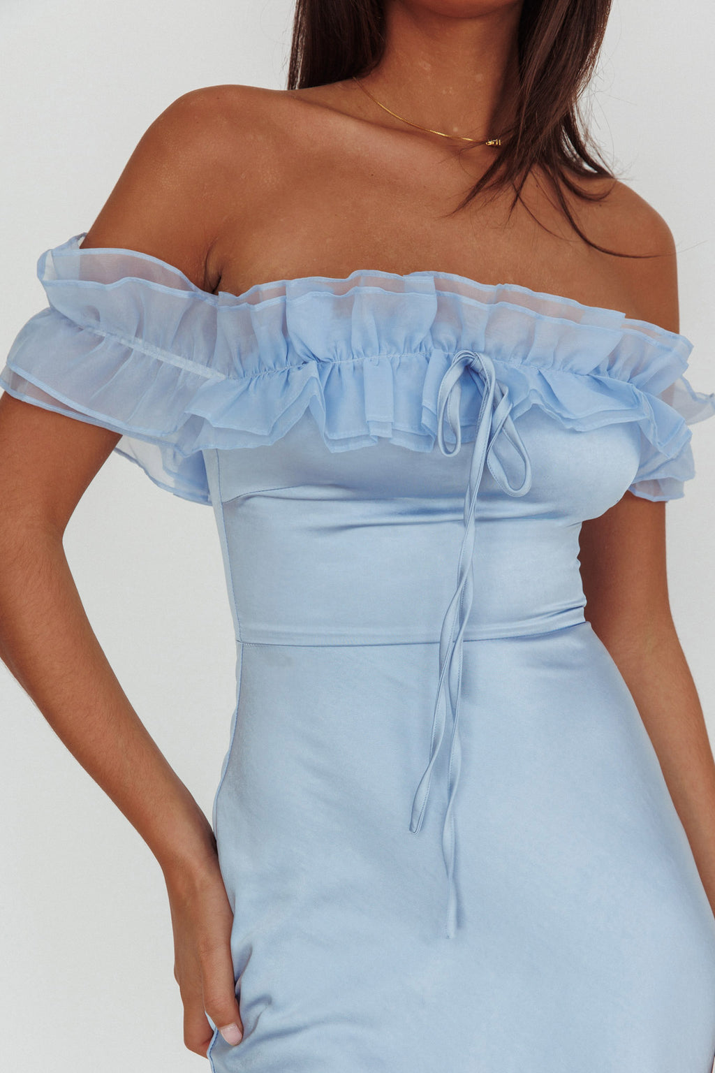 Summerfield Off-Shoulder Maxi Dress Blue