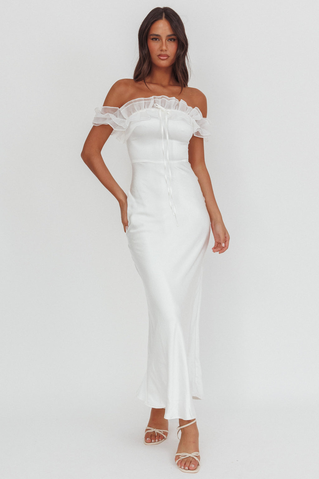 Summerfield Off-Shoulder Maxi Dress White | Selfie Leslie Summerfield Off-Shoulder Maxi Dress White | Selfie Leslie