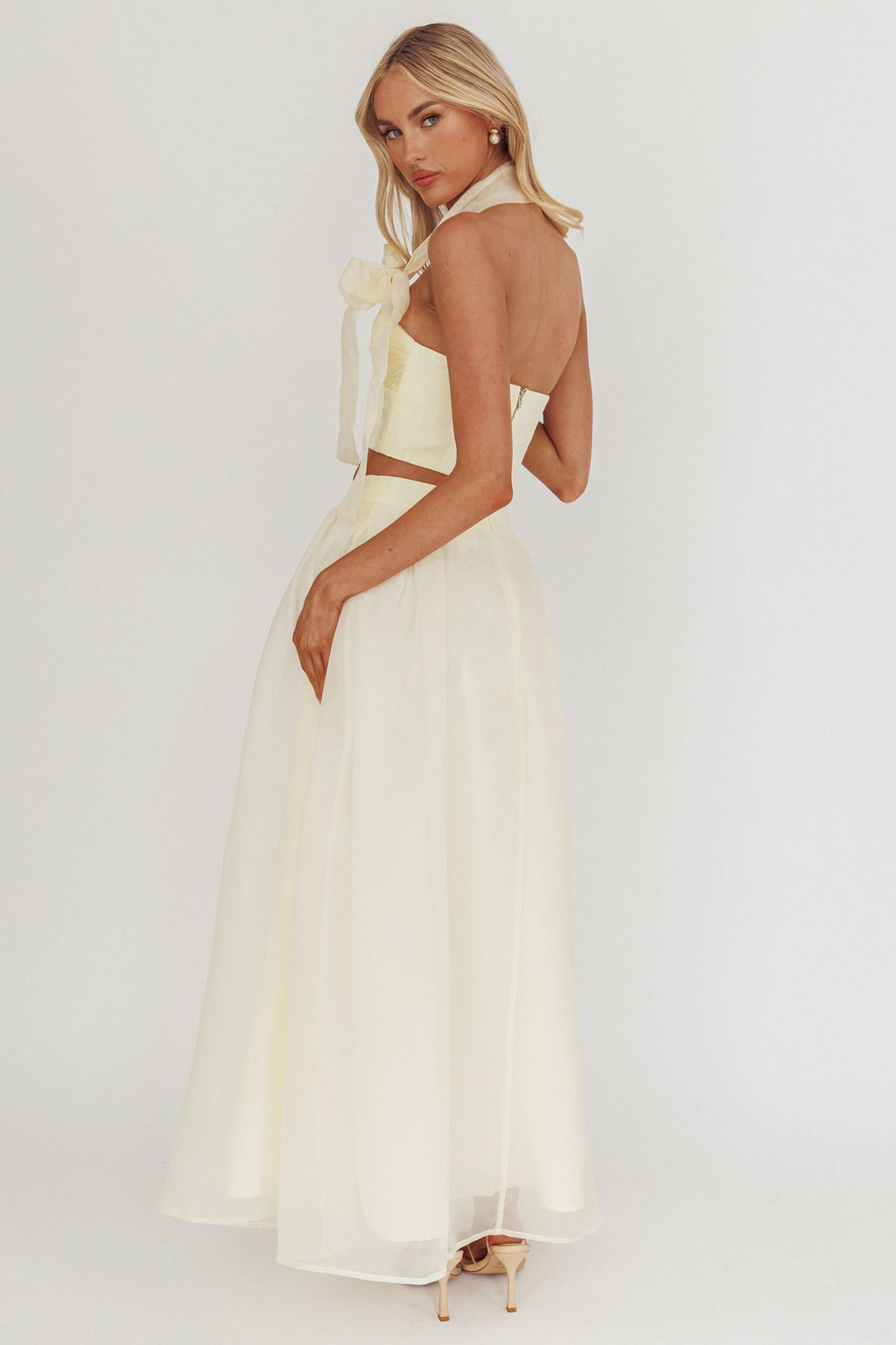 Simple Things Organza Maxi Skirt Butter by Selfie Leslie