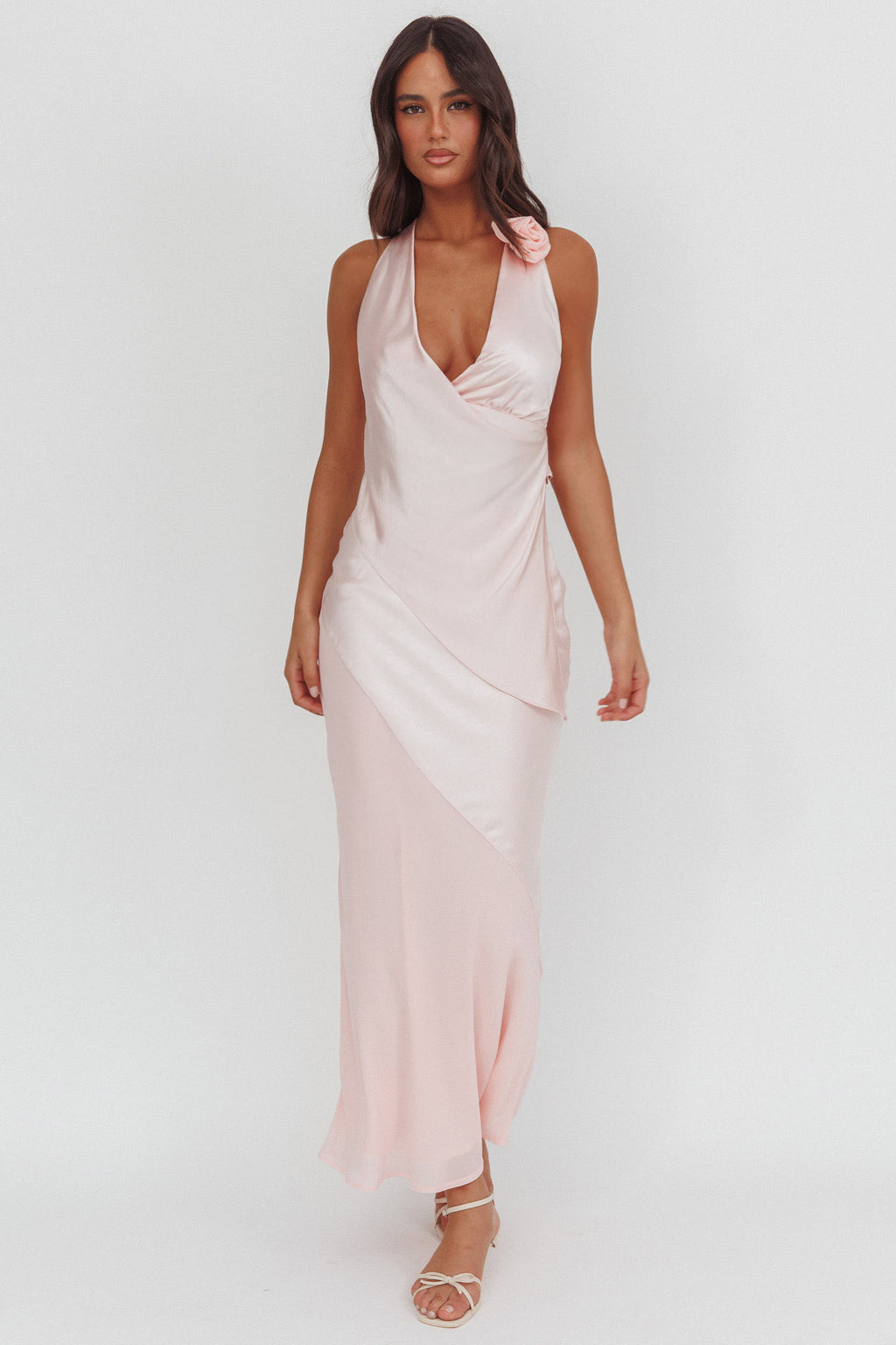 Easy Love Contrast Maxi Skirt Pink by Selfie Leslie