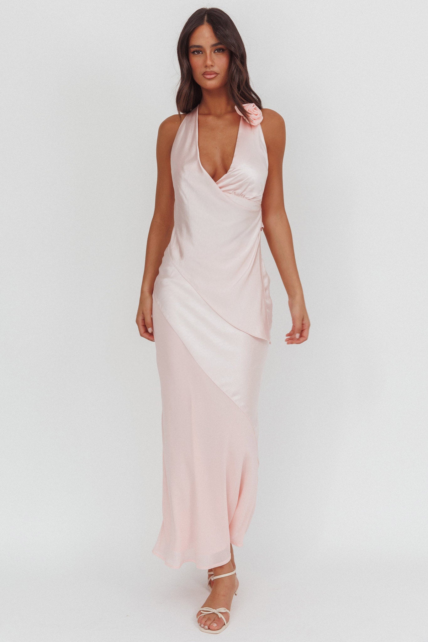 Easy Love Contrast Maxi Skirt Pink by Selfie Leslie