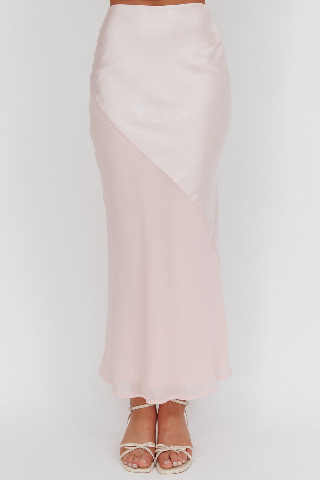Easy Love Contrast Maxi Skirt Pink by Selfie Leslie