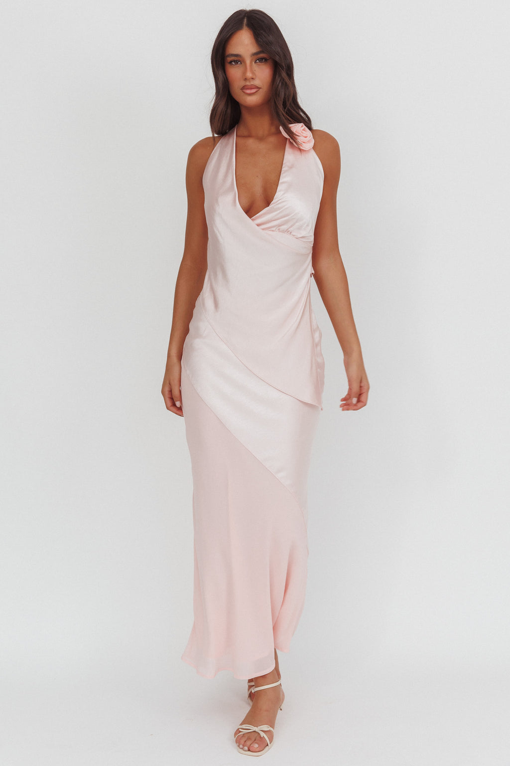 Easy Love Contrast Maxi Skirt Pink by Selfie Leslie