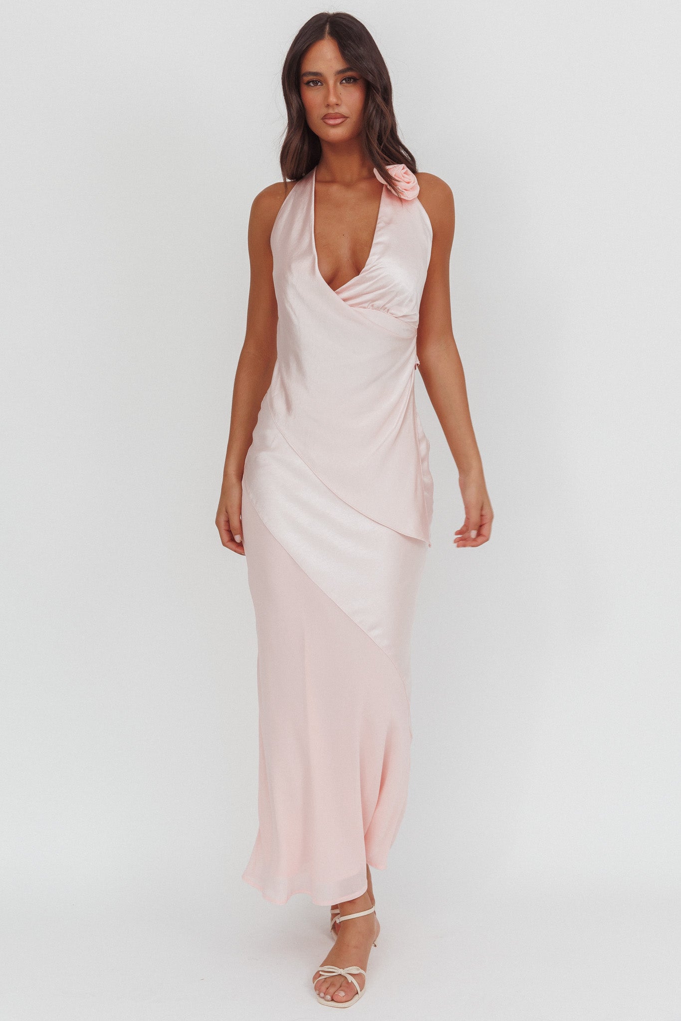 Easy Love Contrast Maxi Skirt Pink by Selfie Leslie