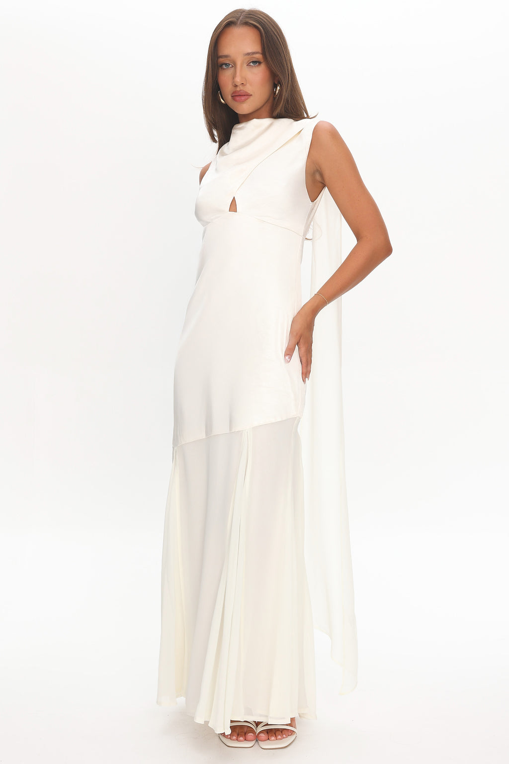 Meliza Keyhole Bust Maxi Dress Oyster Meliza Keyhole Bust Maxi Dress Oyster