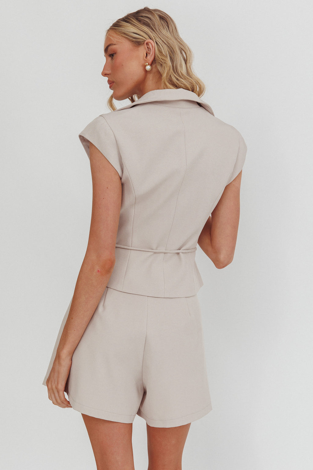 Galisse Wide Leg Shorts Cream by Selfie Leslie