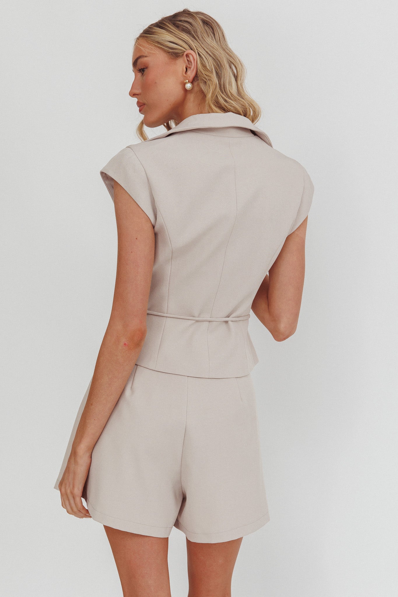 Galisse Wide Leg Shorts Cream by Selfie Leslie