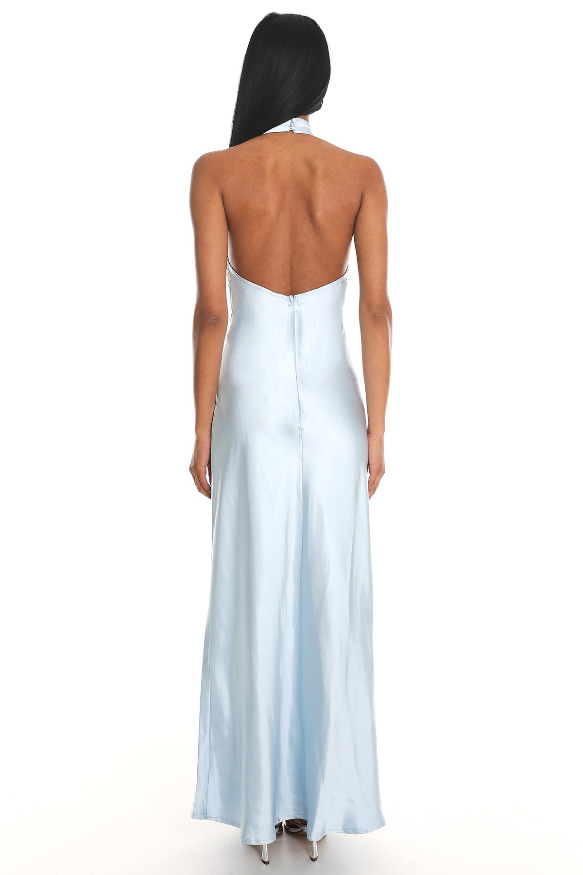 Kaivira Halterneck Maxi Dress Ice Blue by Selfie Leslie