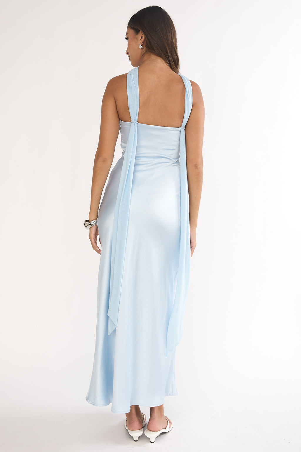 Lior Detachable Shoulder Maxi Dress Blue by Selfie Leslie