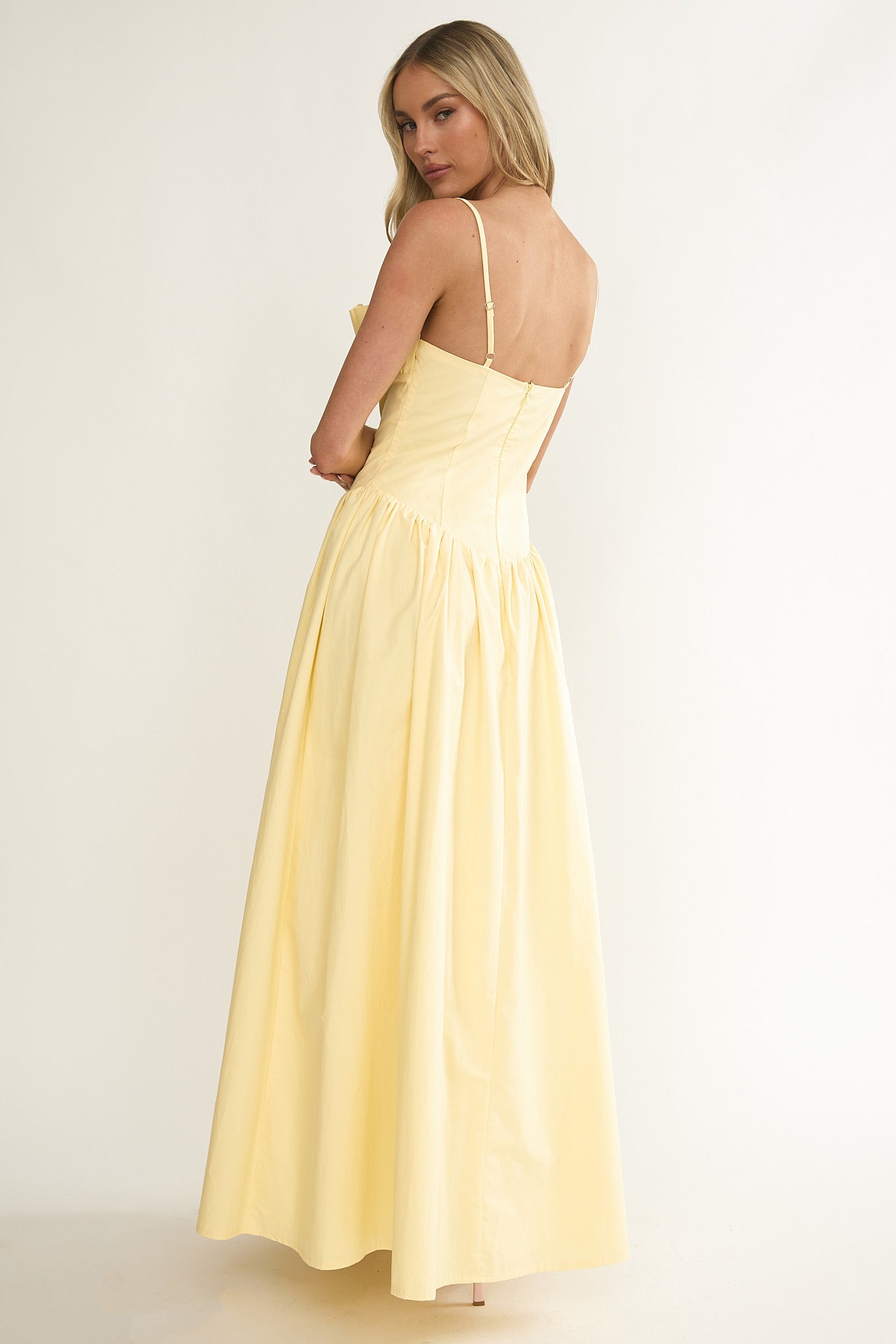Pailin Frill Bust Maxi Dress Butter by Selfie Leslie