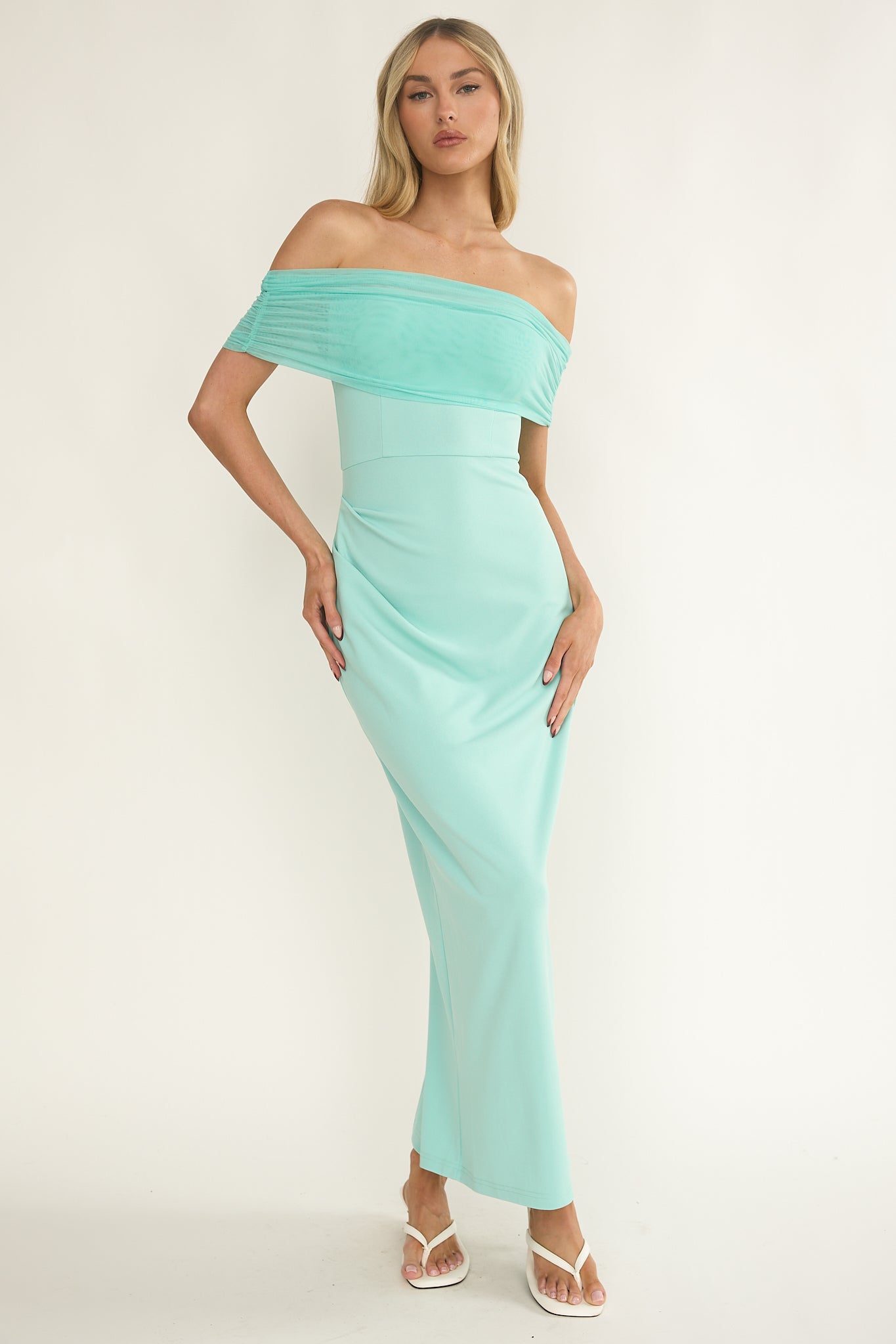 mint off shoulder dress Love Languages Off-Shoulder Maxi Shoe Size:Size 5R Male - Size 7R Female Vintage Dresses 1950s Formal See this short party Wheelchair-friendly