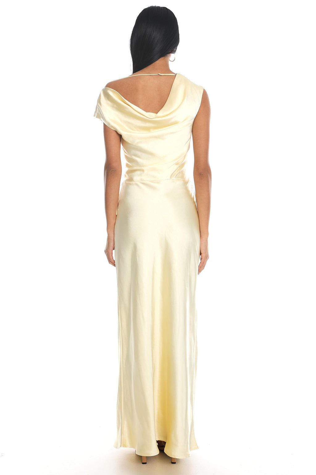 Tahlia Rae Mesh Waist Cap Sleeve Maxi Dress Butter