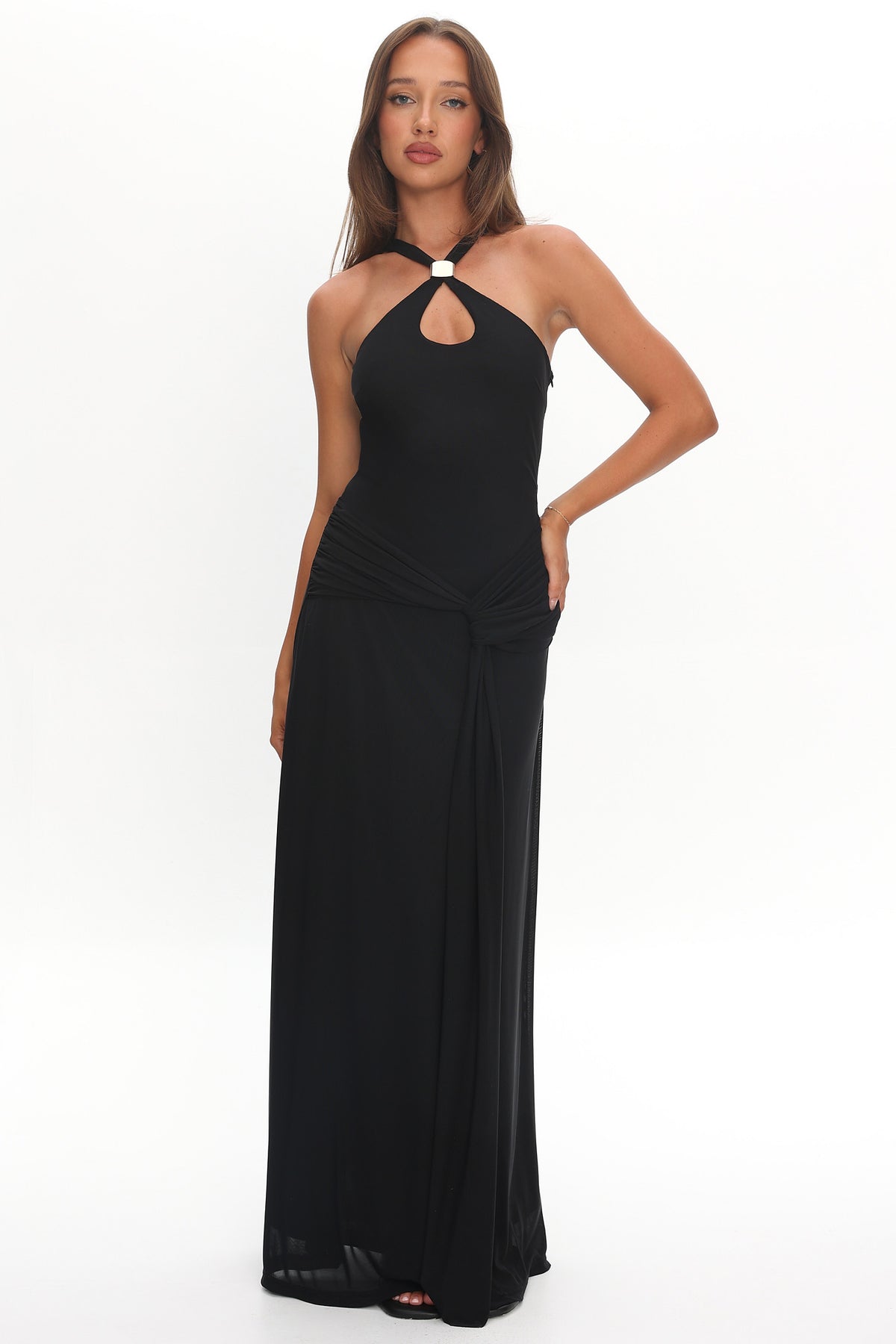 racerback maxi dresses Cresida Keyhole Dress Black This white racerback maxi Size:UK12/US8 Ellevyn Sleeveless Flocked Jacquard Spring Summer