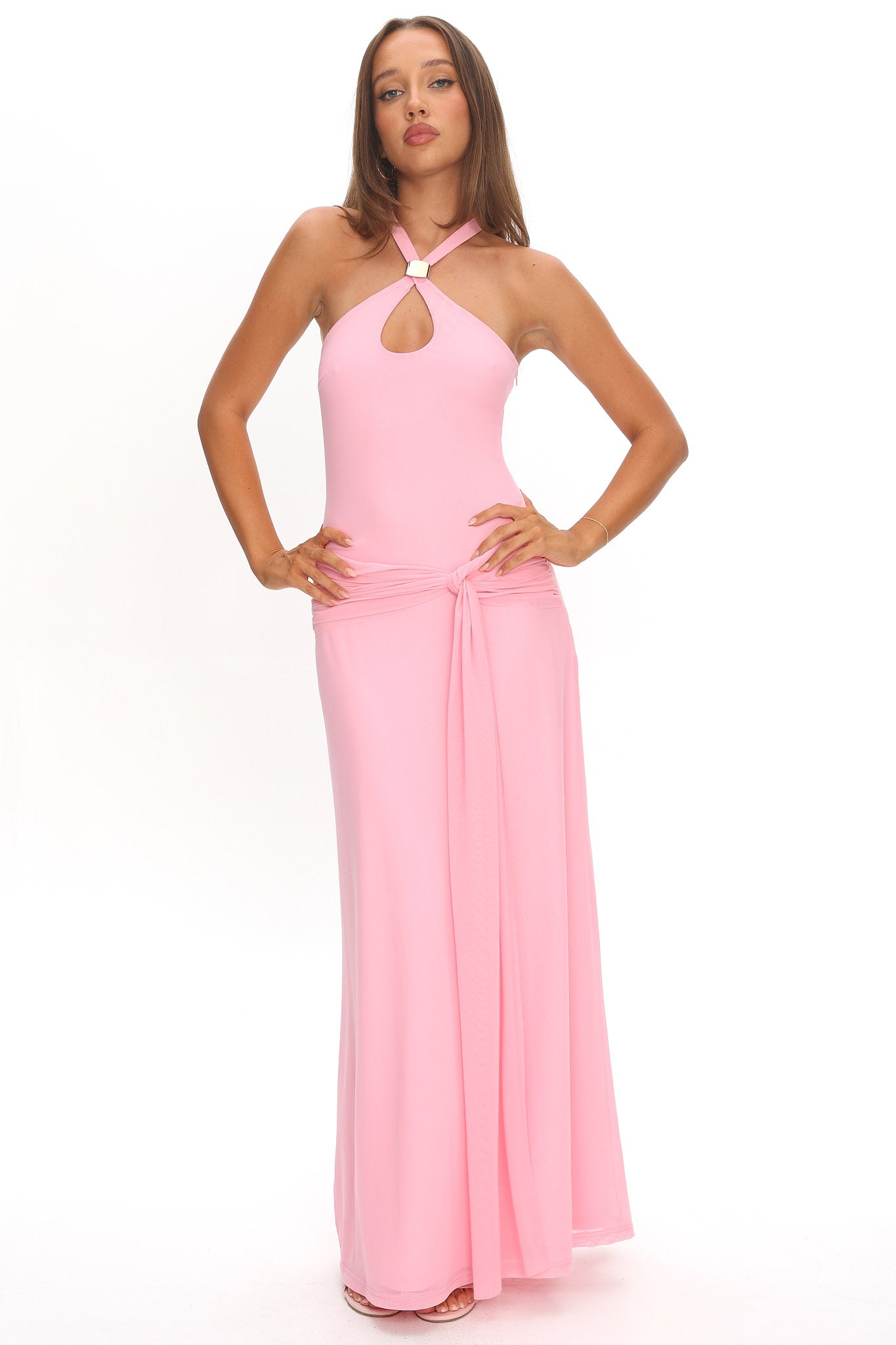 Cresida Keyhole Racerback Maxi Dress Pink Selfie Leslie Cresida Keyhole Racerback Maxi Dress Pink Selfie Leslie