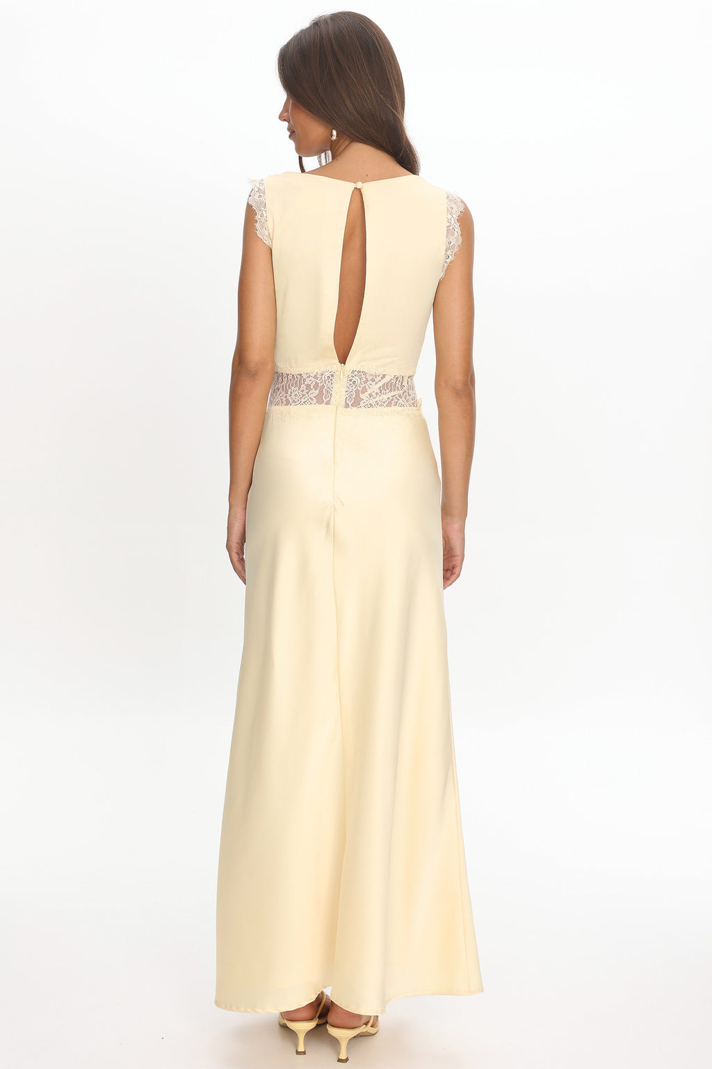 Alessa Lace Bodice Maxi Dress Butter by Selfie Leslie